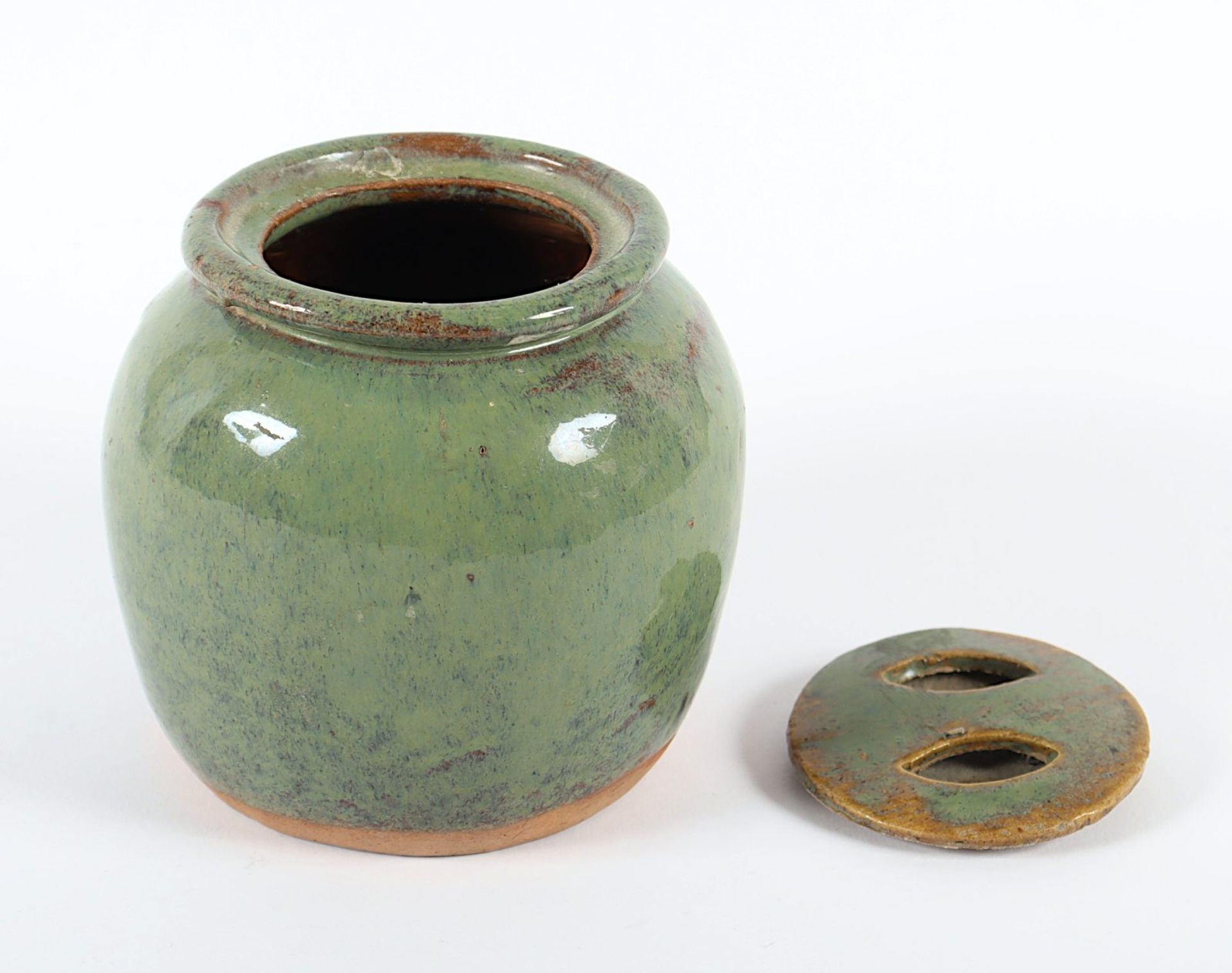 Topf, Keramik, Verlaufsglasur, China - Bild 2 aus 3