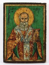 Ikone "Athanasius von Alexandria", Griechenland, 19.Jh.
