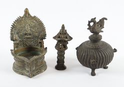 dreiteiliges Konvolut, Bronze, Indien und Thailand