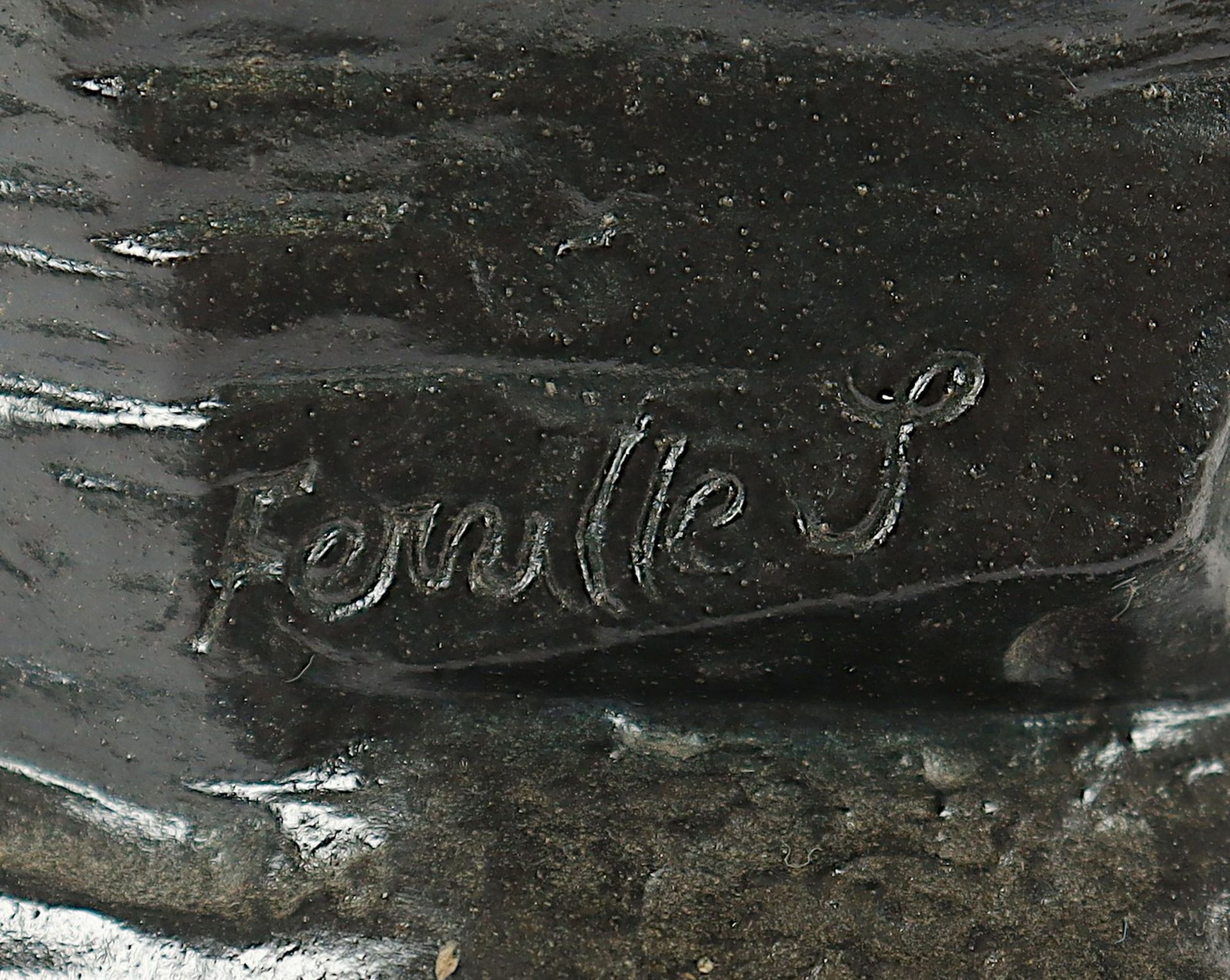 Histoire, Bronze, signiert, Marmorsockel - Image 4 of 5