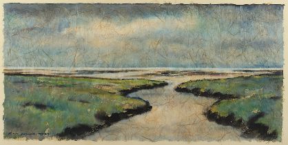 BERNDT-ELBING, Karl-Heinz (*1934), "Wattlandschaft", Aquarell