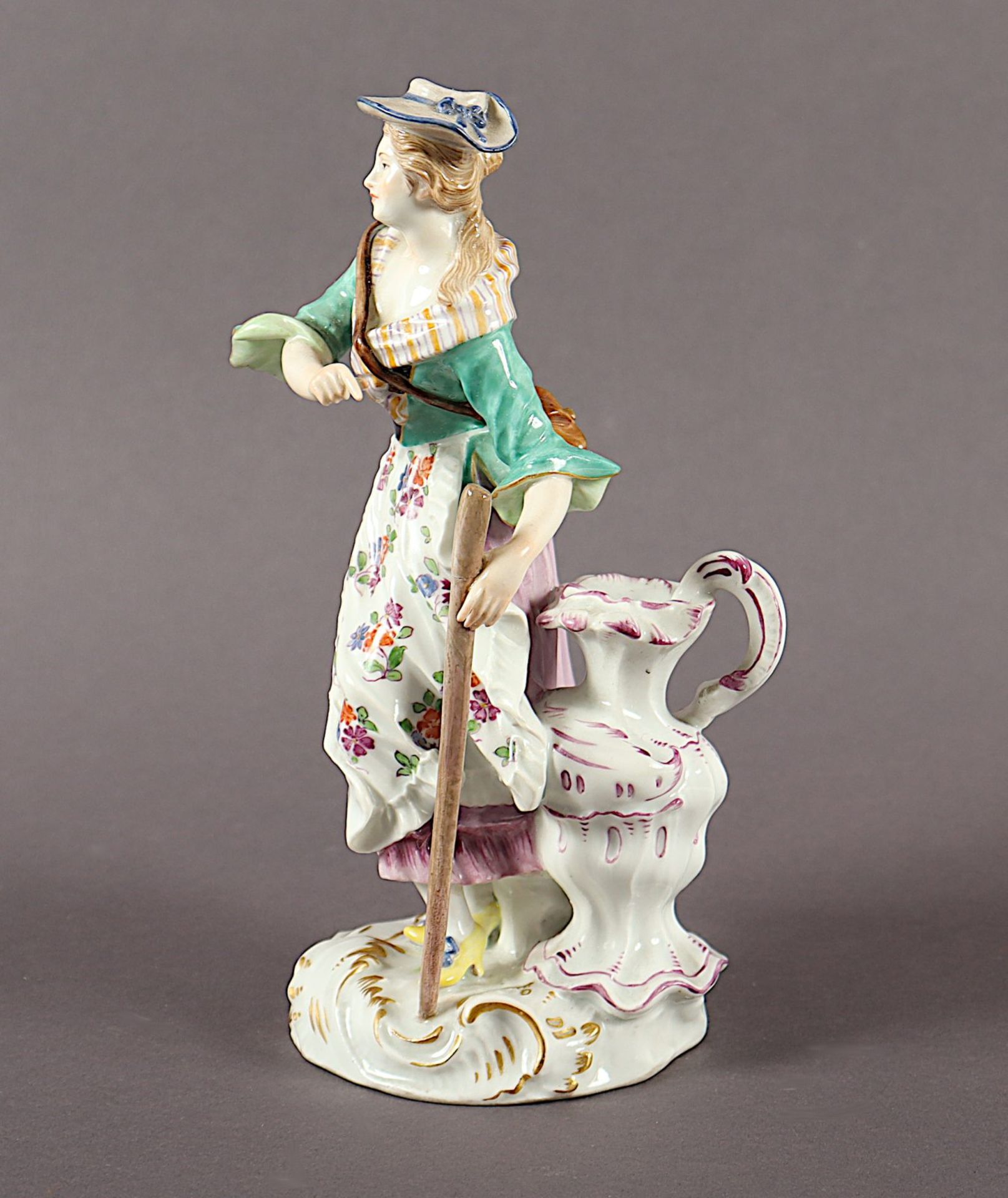 FIGUR TANZENDE SCHÄFERIN, Friedrich Elias MEYER von 1752, MEISSEN, E.19.Jh. - Image 2 of 4