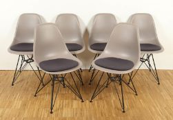 SECHS "DSR SIDE CHAIRS", Ray und Charles Eames, Vitra