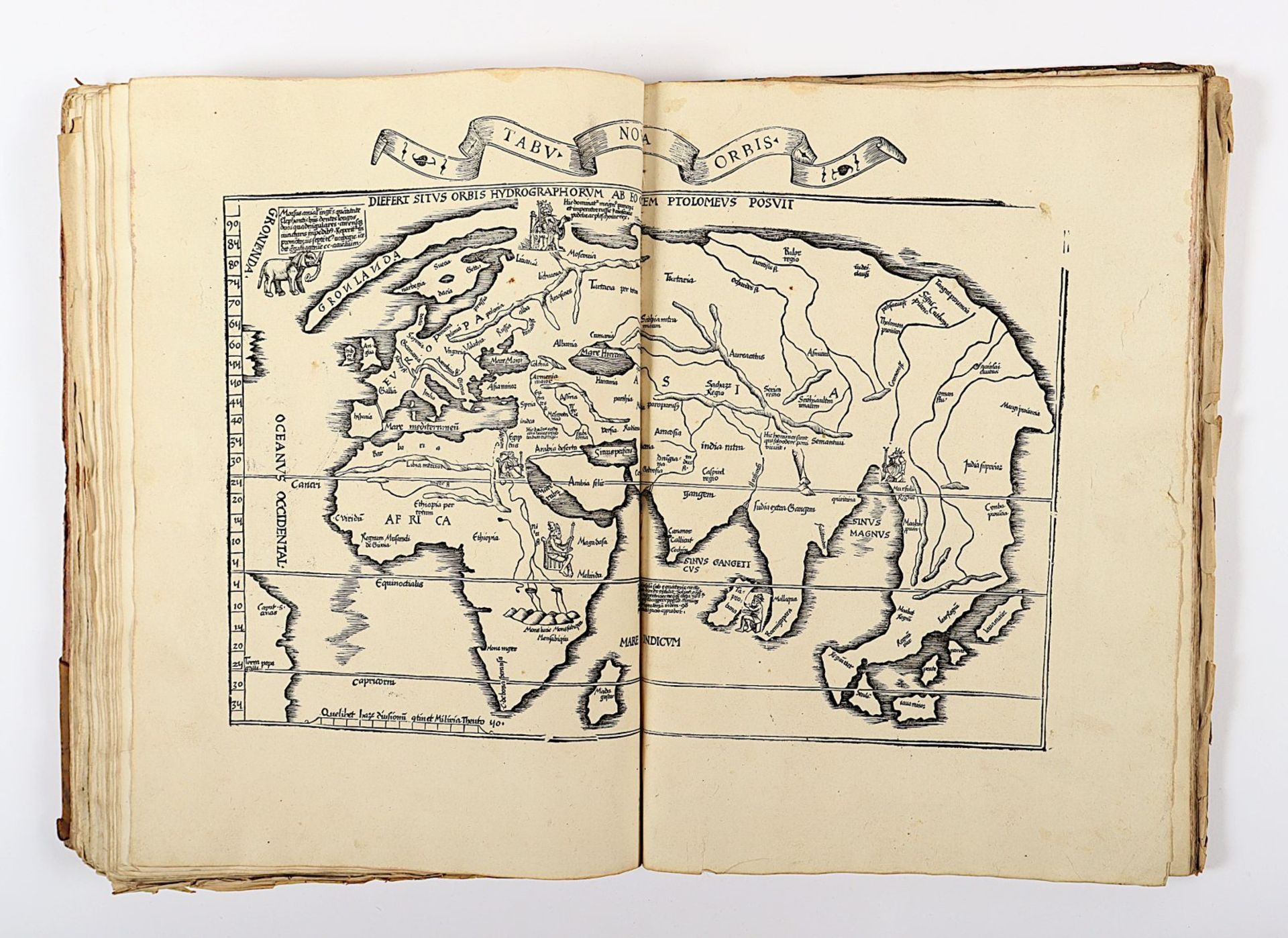 Atlas Ptolemaeus, 1535, mit Holzschnitten, besch. - Image 80 of 86