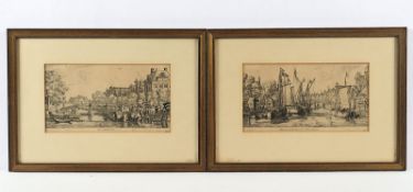 Zeemann, Reinier (c.1623-1667), "Het veer van de Uytersche schiet-schuyten" und "Het Naerder veer", 