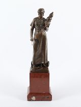 Gundelach, Karl (1856-1920), Spinnerin, Bronze
