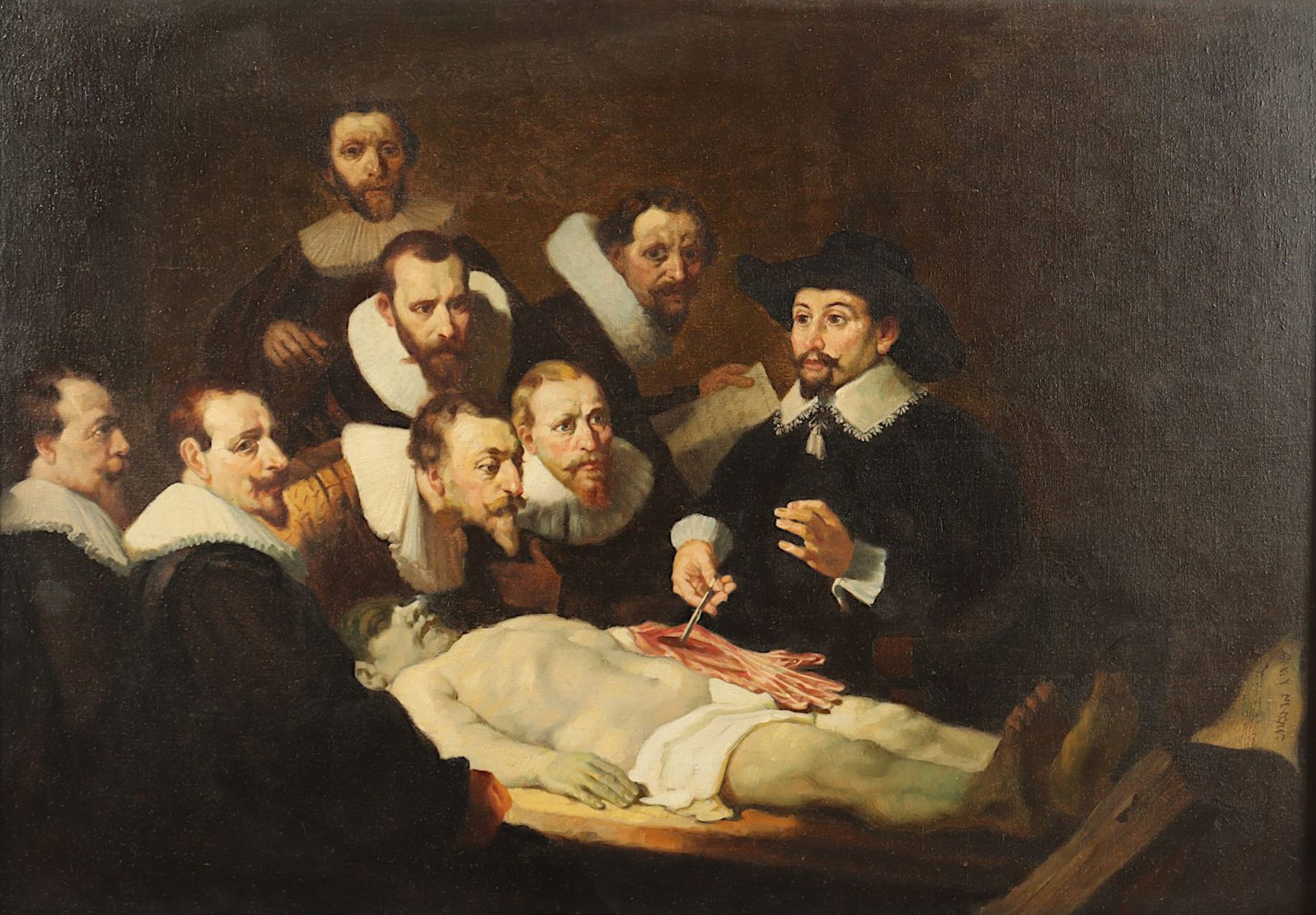 REMBRANDT VAN RIJN, (1606-1669), Kopie nach, "Die Anatomie des Dr. Tulp", R.  - Bild 2 aus 3