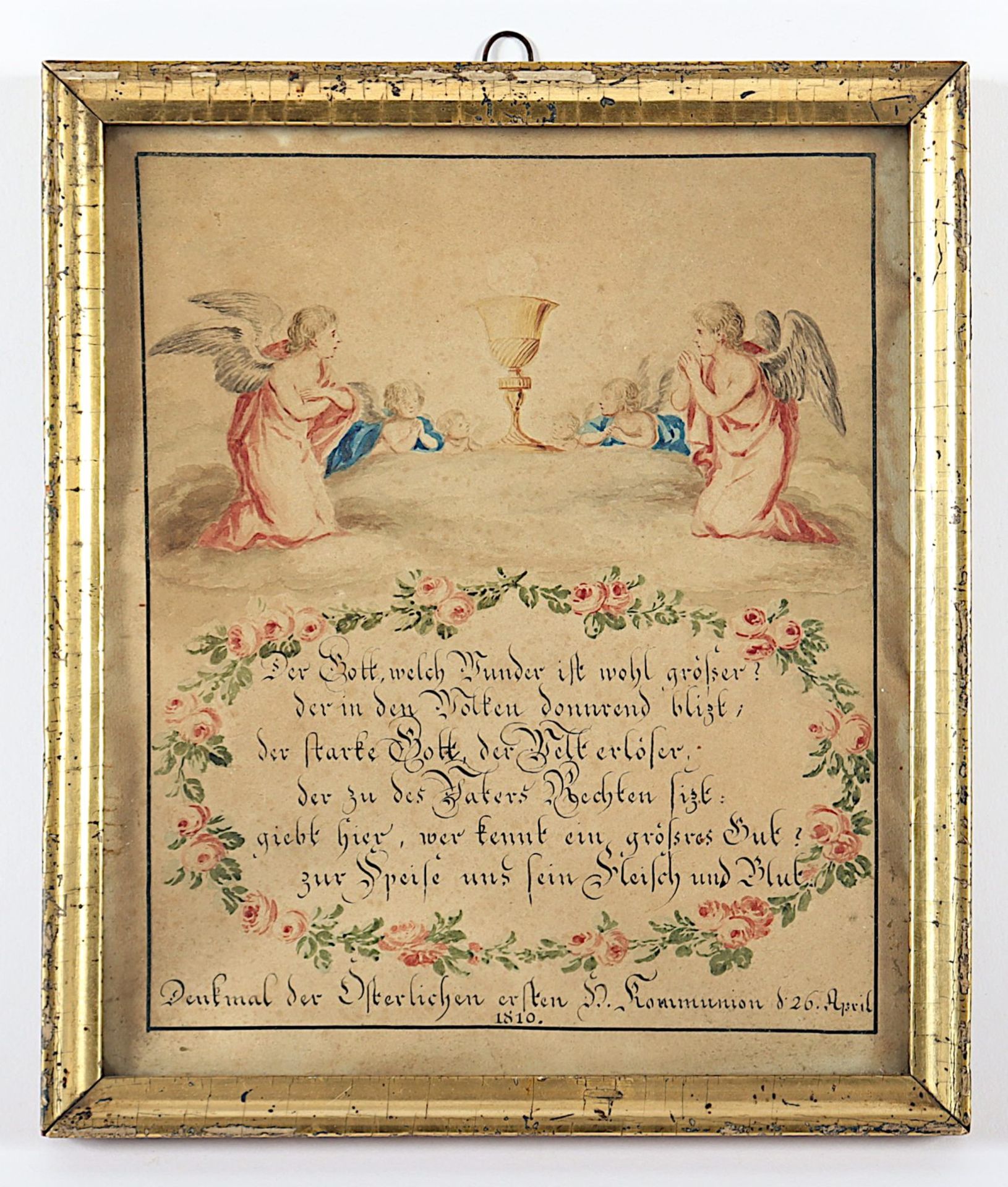 Kommunionsbild, deutsch, datiert 1810