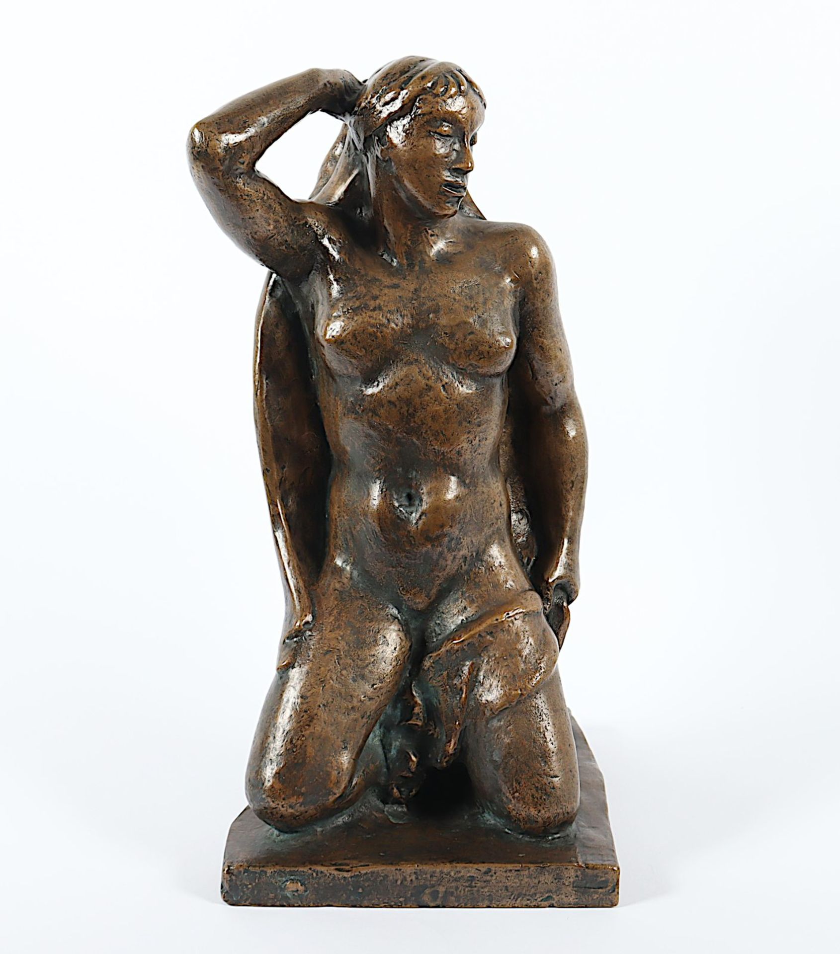 Steger, Milly (1881-1948), "Kleine Knieende", Bronze, um 1934 - Image 3 of 8