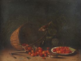 Brandes, Heinrich (1803-1868), "Stilleben mit Kirschen", R.