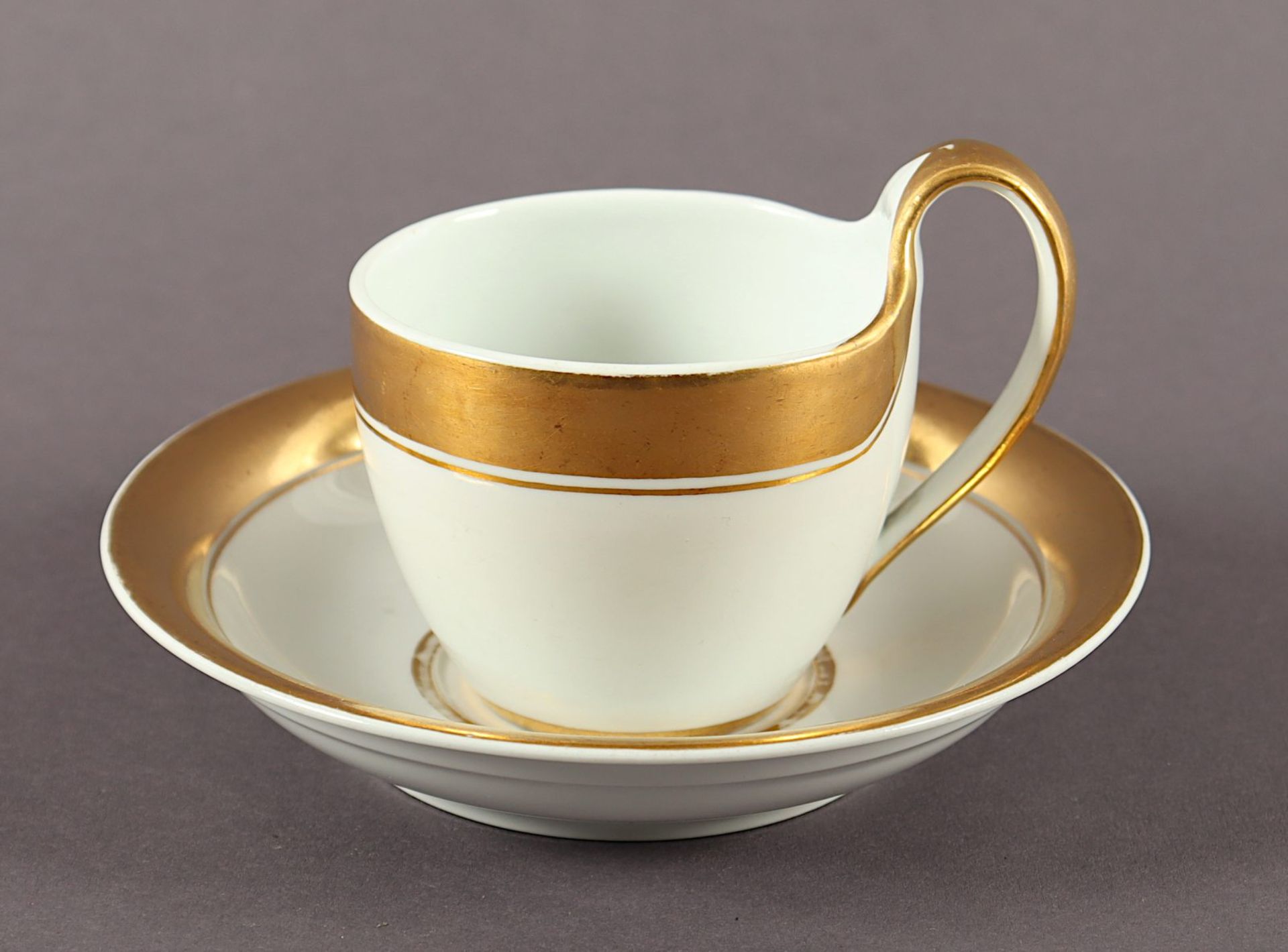 Empire-Tasse mit Untertasse, Fürstenberg, um 1810