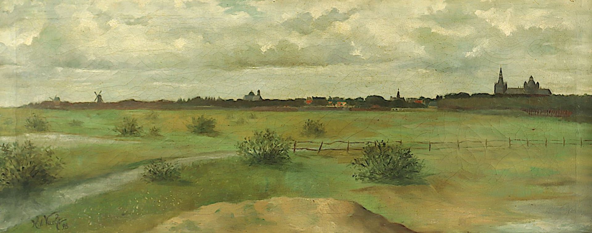 VAN VUCHT, H. (Niederlande um 1900), "Blick auf 's-Hertogenbosch", R. - Image 2 of 4