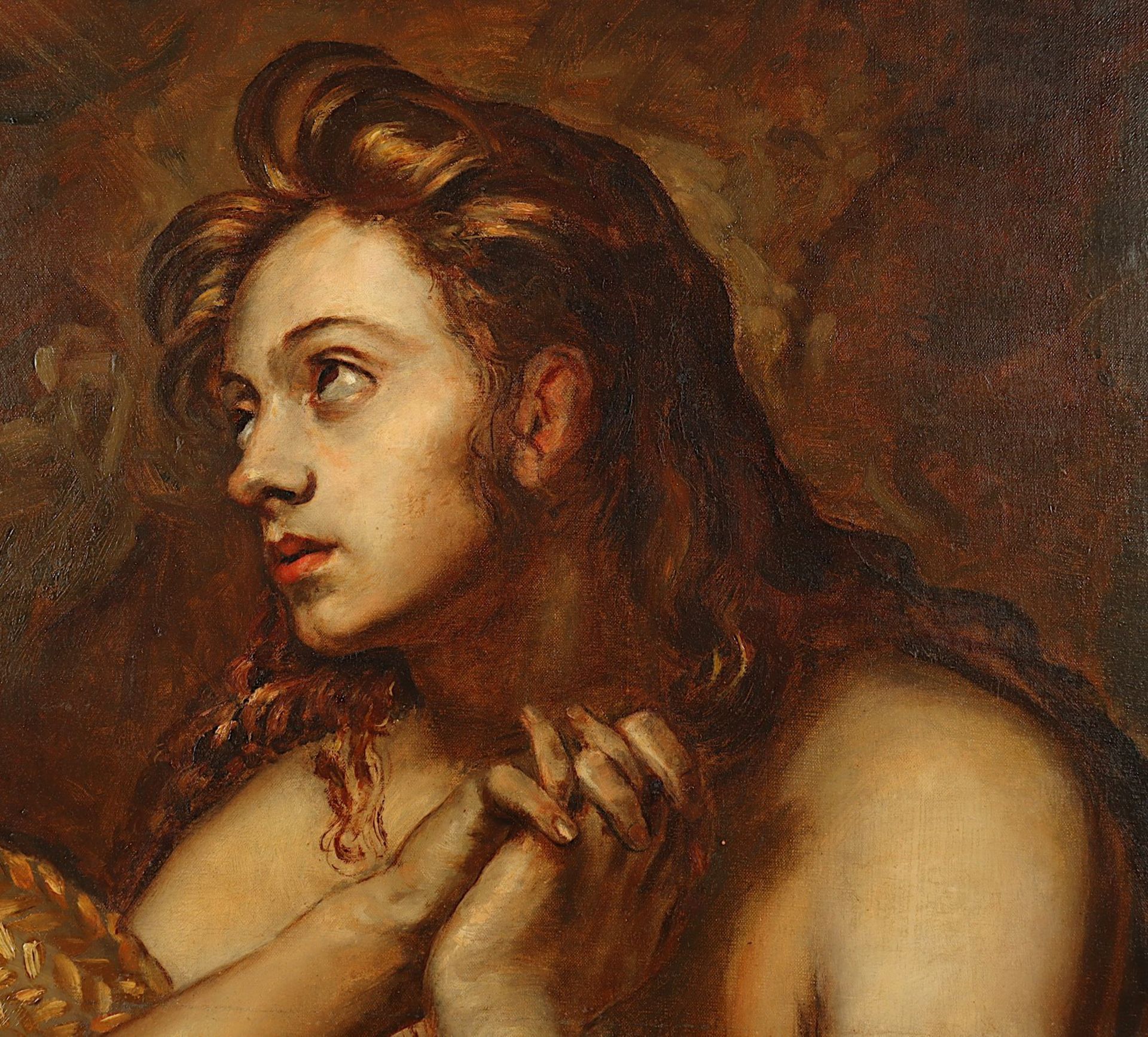 TINTORETTO, Domenico (1560-1635), Kopie A.20.Jh., "Büßende Maria Magdalena", R. - Image 3 of 4