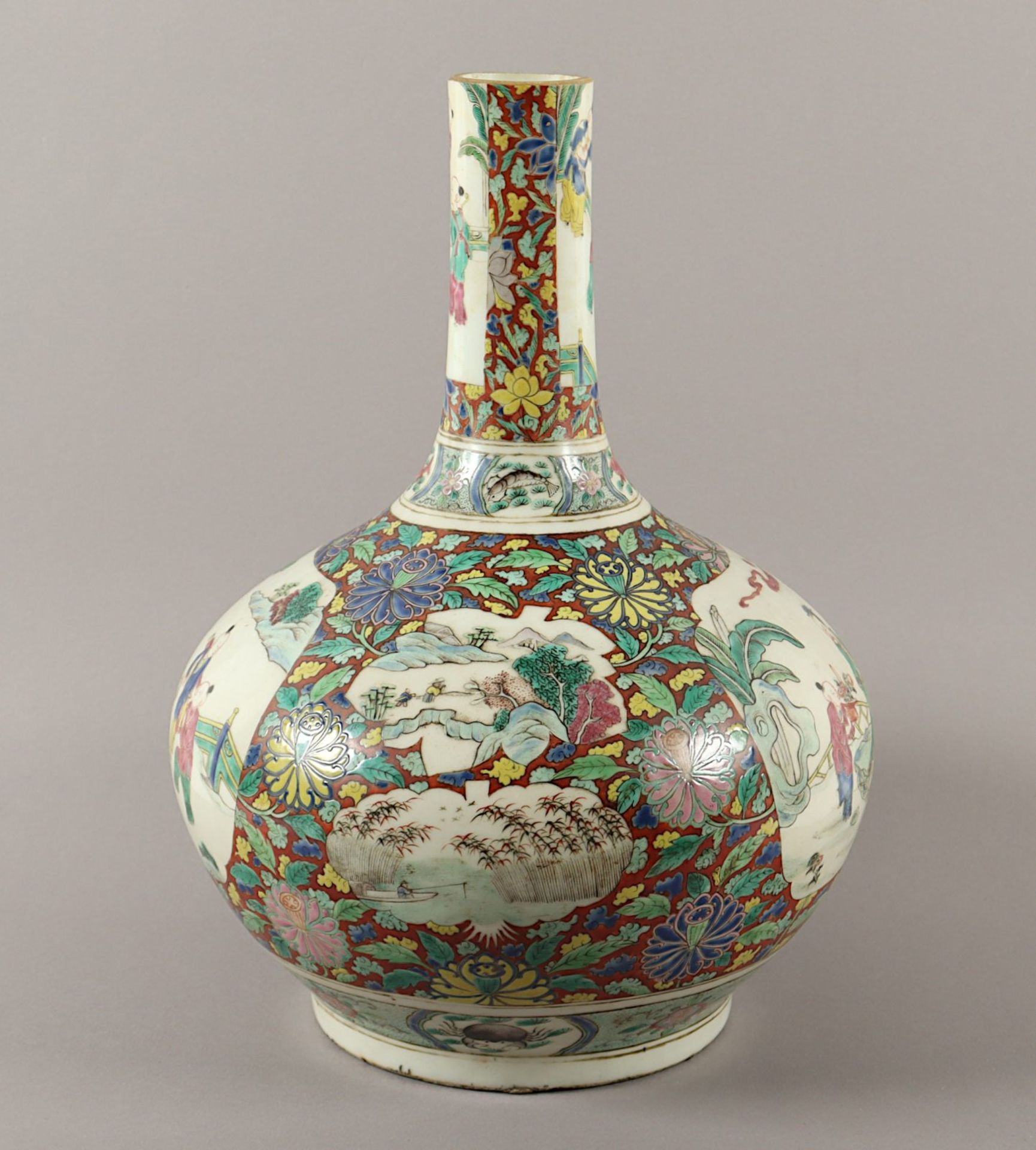 Vase, Porzellan, famille verte, CHINA - Bild 4 aus 5