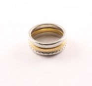 RING, 950/ooo Platin und 900/ooo Gelbgold