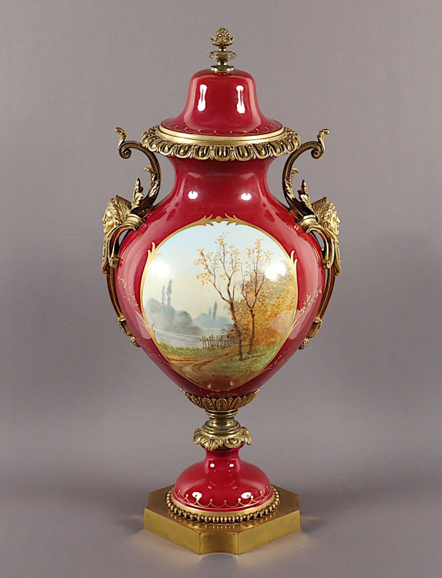 Prunkvase, Sevres-Stil, 20.Jh. - Bild 5 aus 8