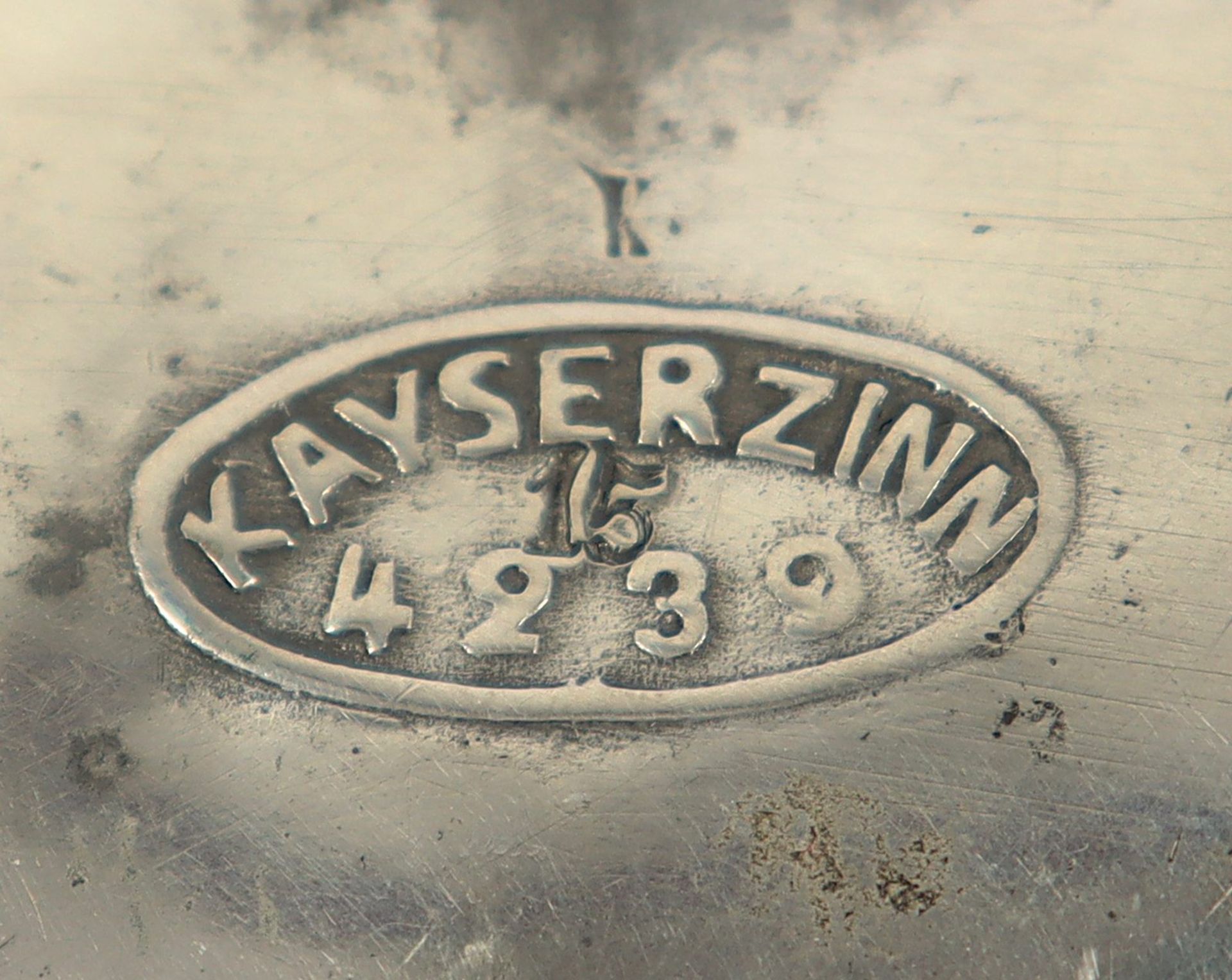 Jugendstil-Schale und Sauciere, Kayserzinn, um 1900 - Image 2 of 2