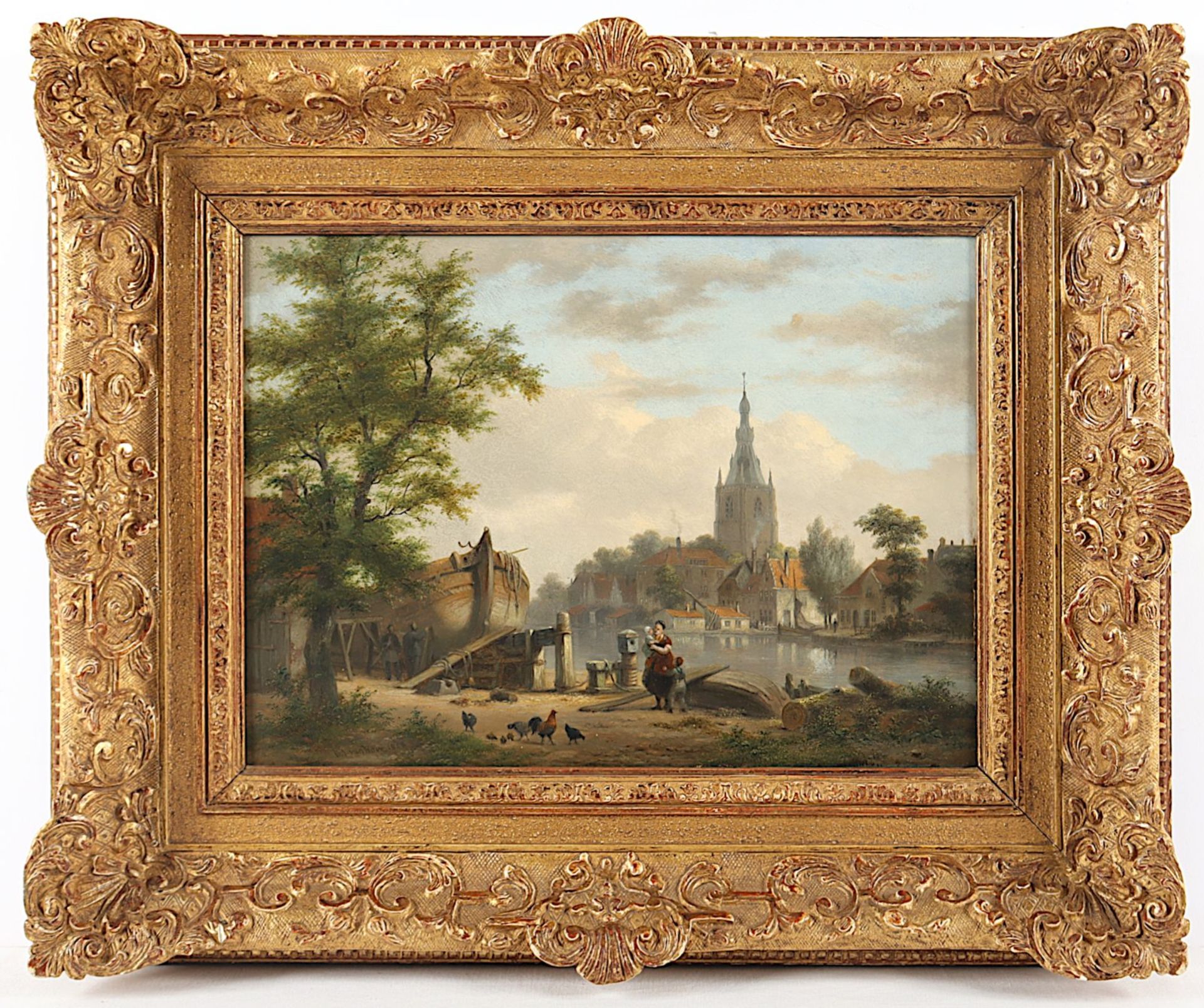 Van Hove, Bartholomeus Johannes (1790-1880), "Ansicht von Overschie", R.