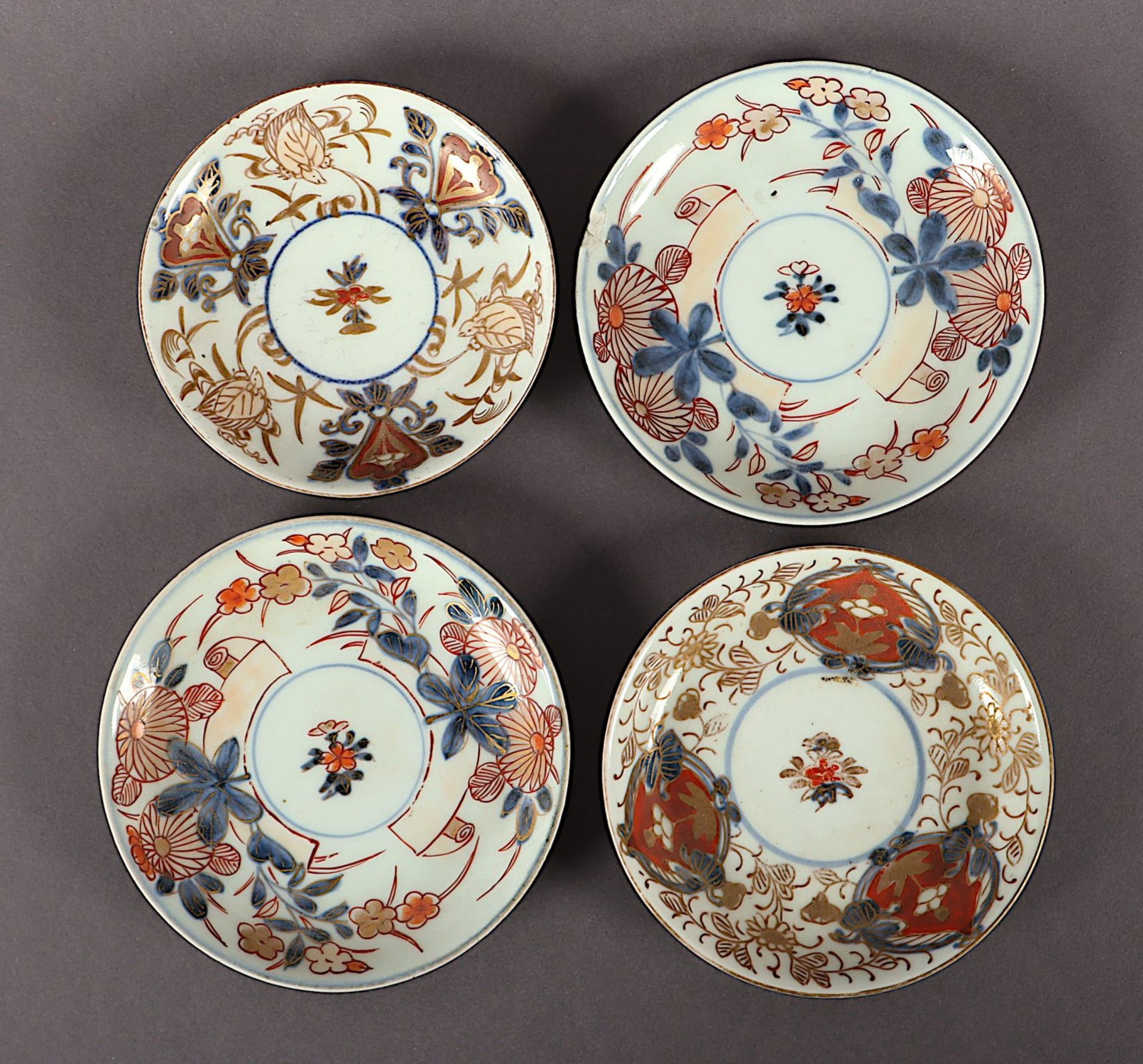vier Koppchen mit UT, Porzellan, JAPAN, 19.Jh, - Bild 4 aus 5