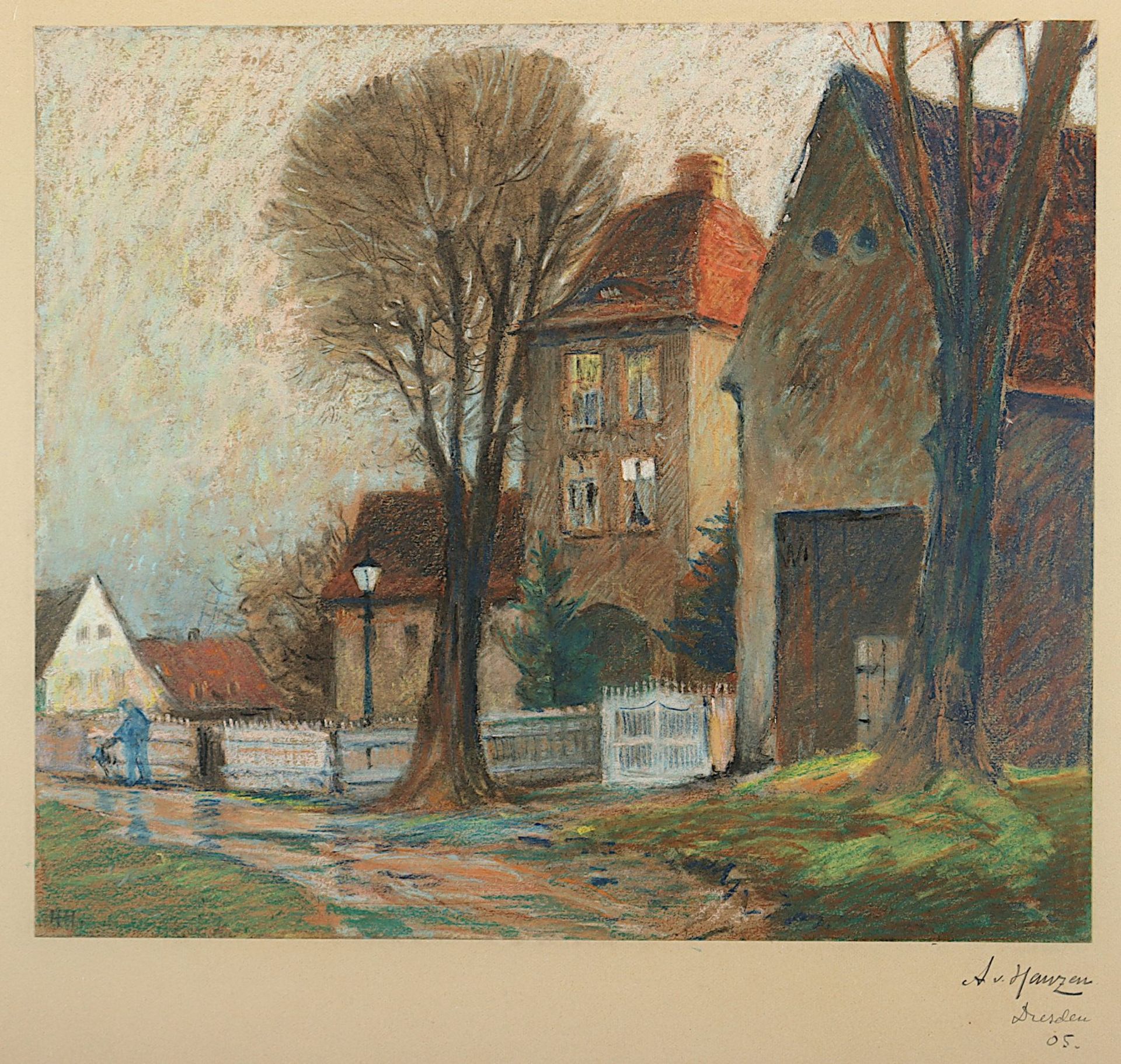 Hansen, Aleksei Vasilievich von (1876-1937), "Motiv aus Dresden-Cotta", R. - Bild 2 aus 4
