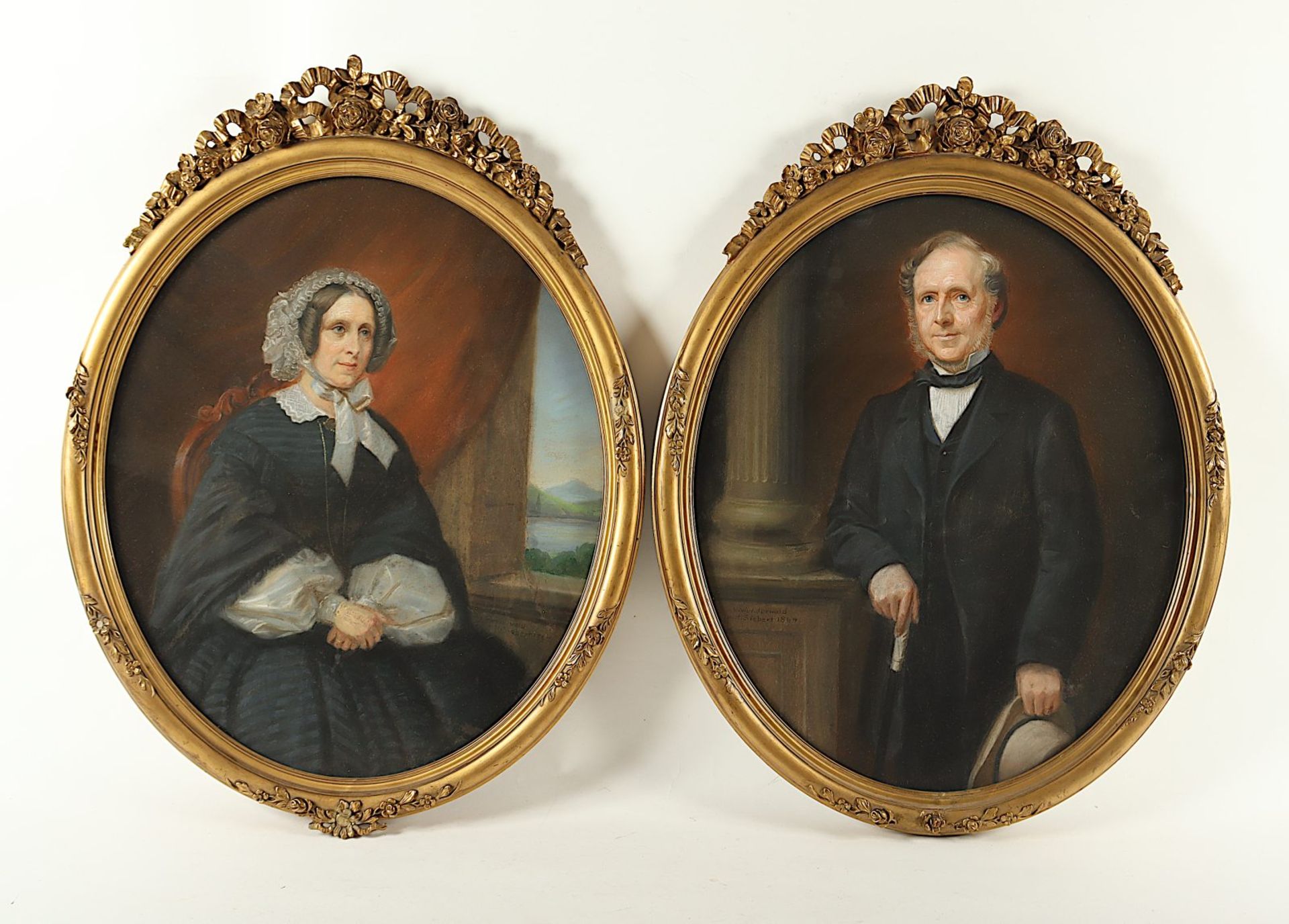 AFINGER, Bernhard (1813-1882), "Paar Portraitbüsten des Bonner Fabrikantenehepaars Clason", Marmor - Bild 14 aus 15