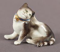 Miniaturfigur Katze,  E.19.Jh.