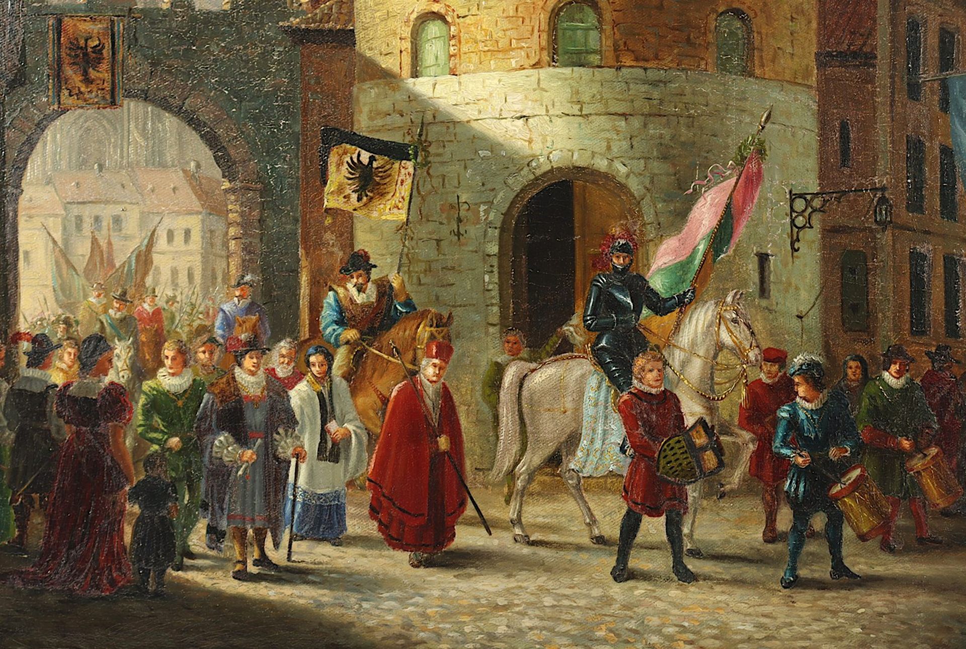 de Cauwer, Emile (1828-1873), "Festzug in Köln", R. - Bild 3 aus 5