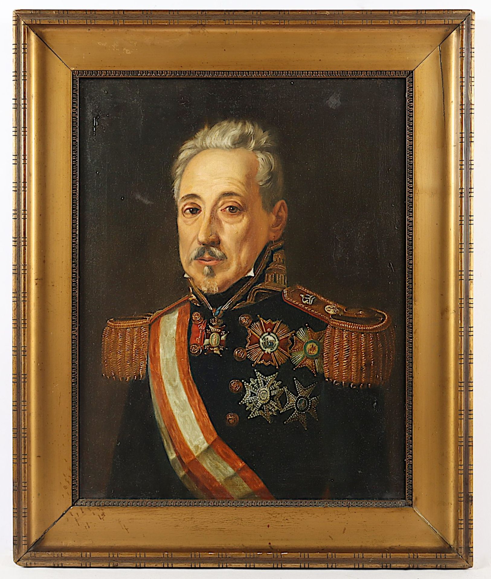 PORTRAITMALER M.19.JH., "Bildnis eines ranghohen Militärs", R.  - Bild 2 aus 3