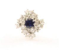 Safir-Brillantring, 585/ooo WG, 6,2g