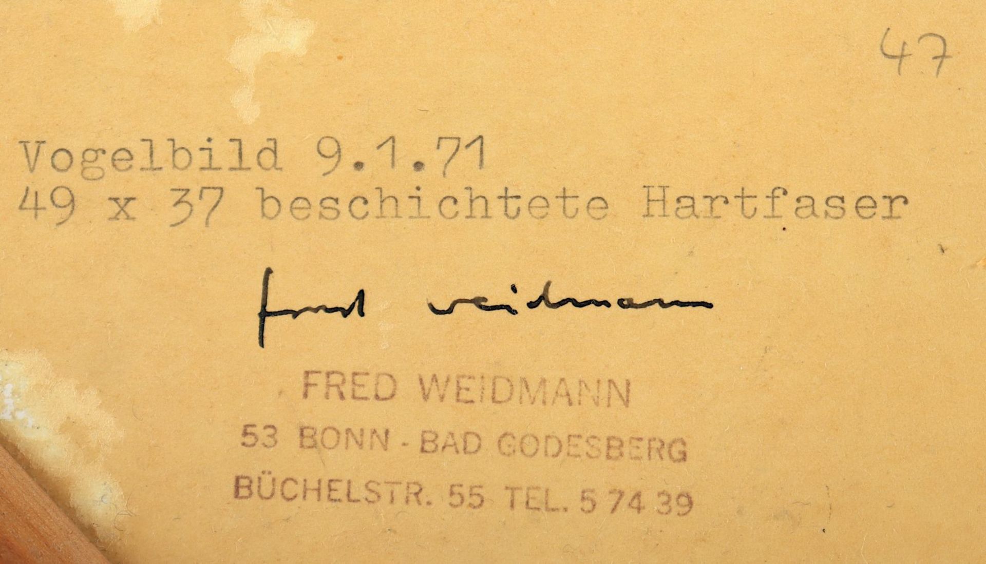 Weidmann, Fred, modernes Bild, R. - Bild 3 aus 3