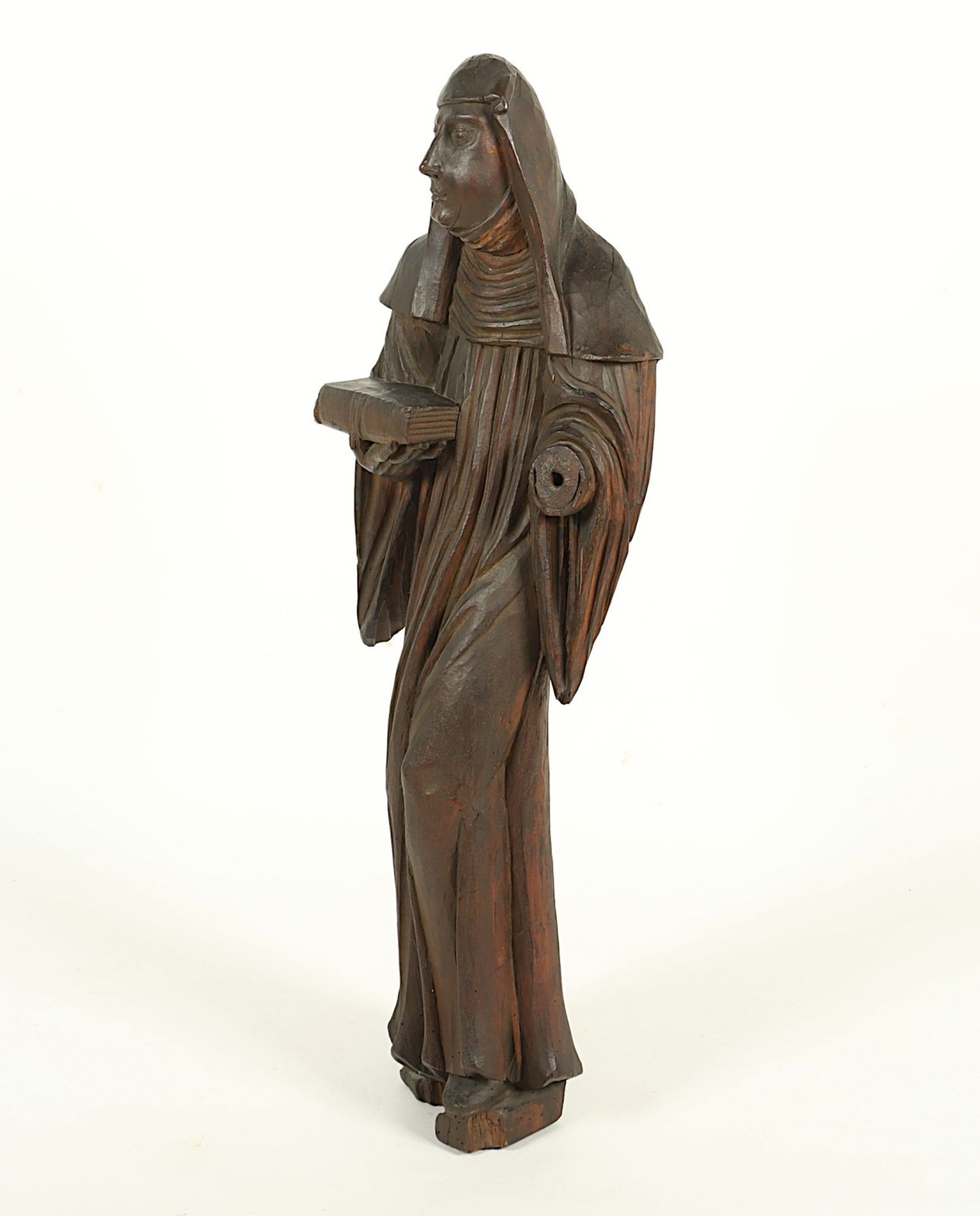 Heiligenfigur, Holz - Bild 3 aus 6