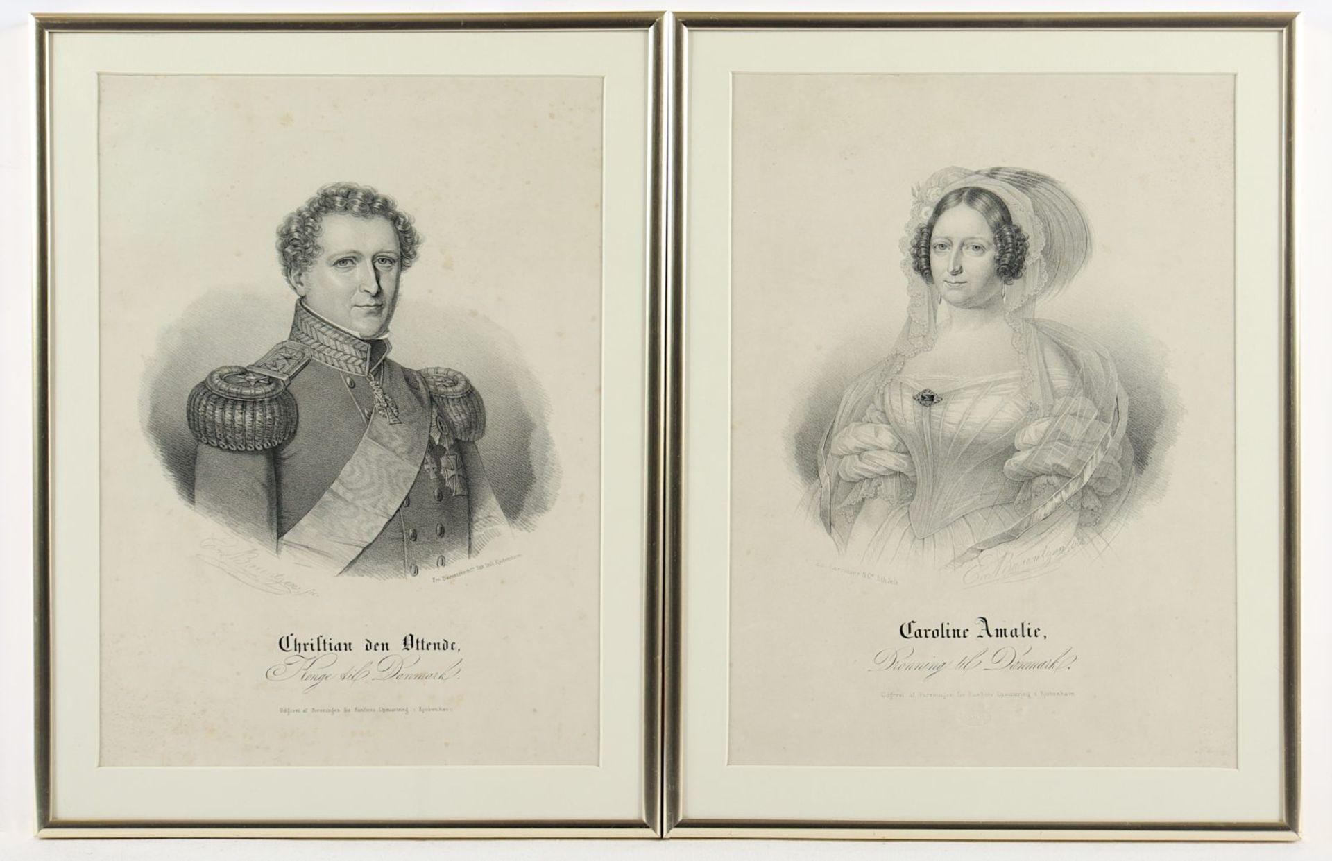 Zwei Portraits, Lithografien, R.