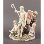 Allegorie "Saturn und drei Putten", Modell D 4, Michel Victor Acier, Meissen, 19.Jh.