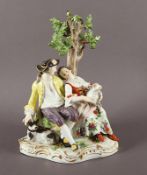 SCHÄFERGRUPPE, Modell D 94, Entwurf Johann Joachim KAENDLER um 1770-72, MEISSEN, E.19.Jh.