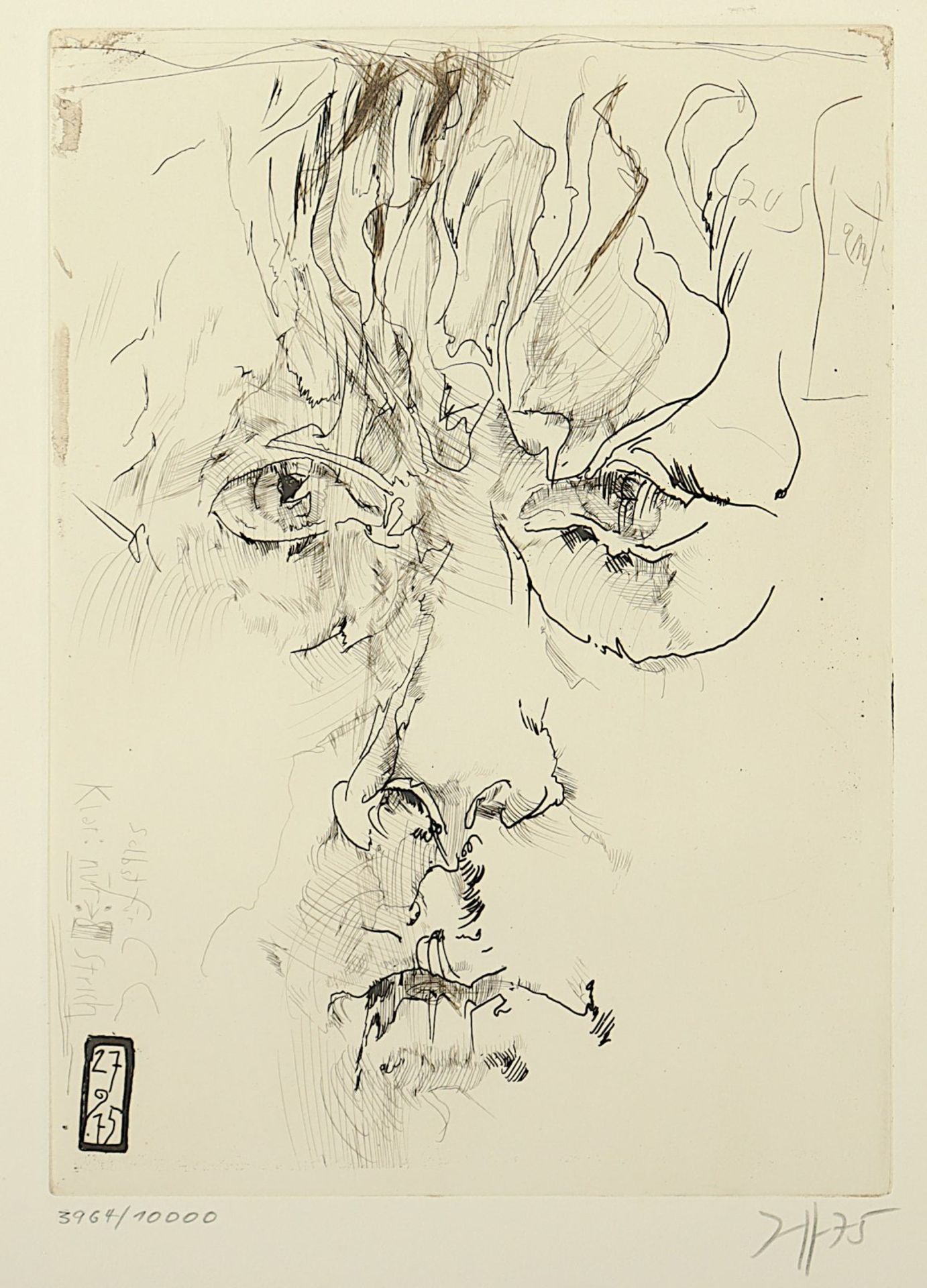Janssen, Horst, "Selbstportrait", R. - Image 2 of 2