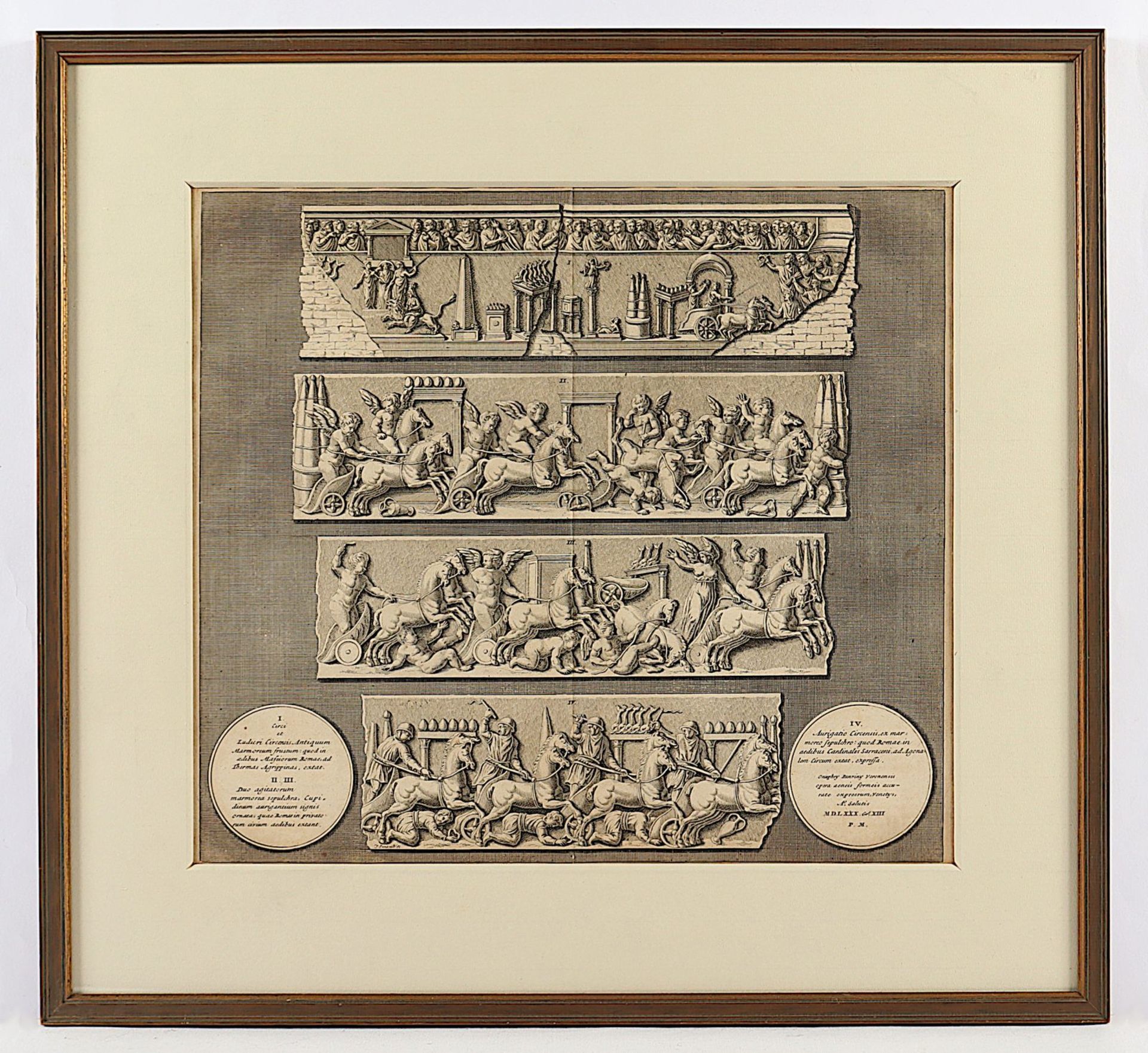 Antikes Relief, Rom, Kupferstich, R.