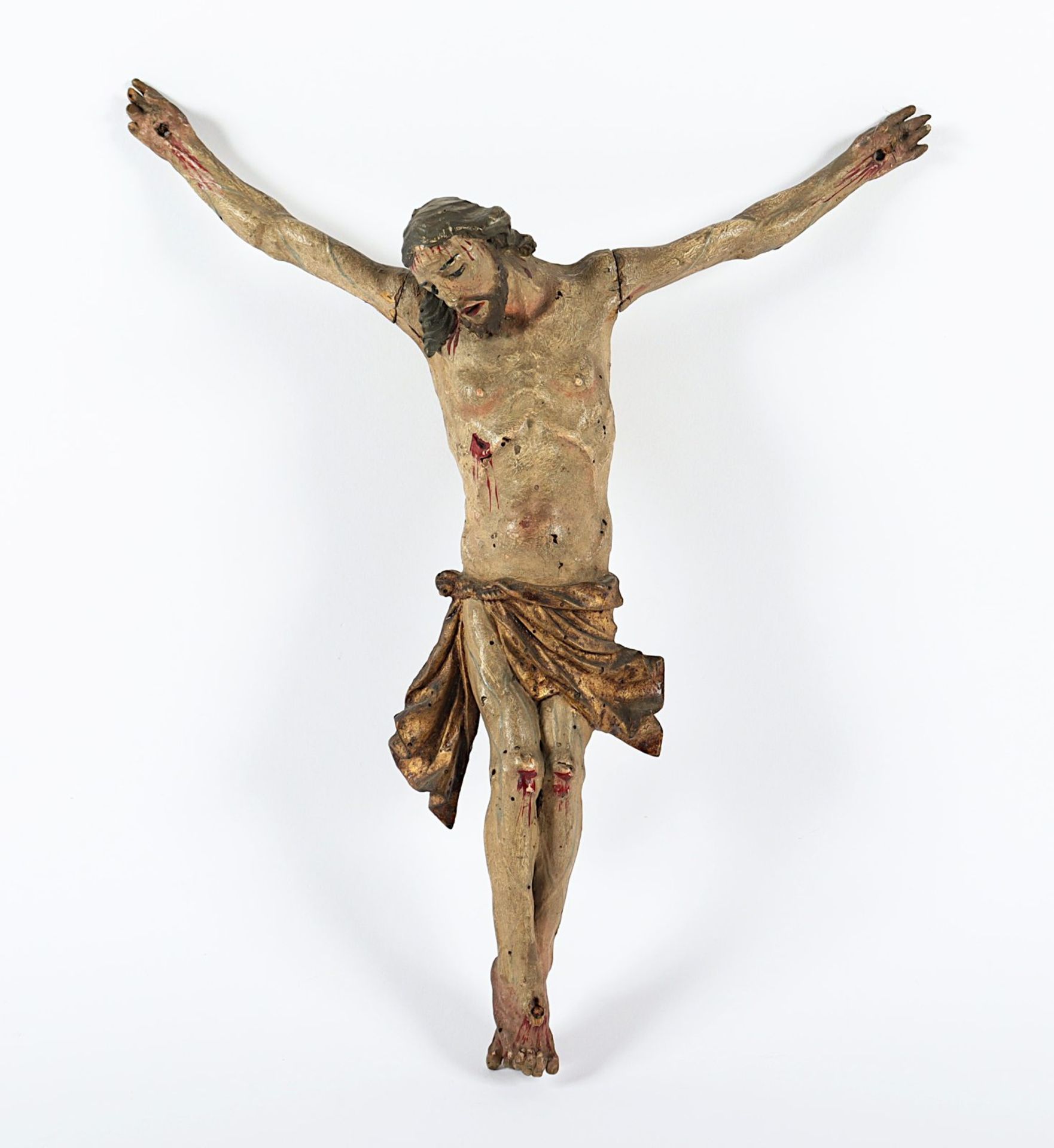 Corpus Christi, Holz, geschnitzt, farbig gefasst, deutsch, 18./19.Jh.