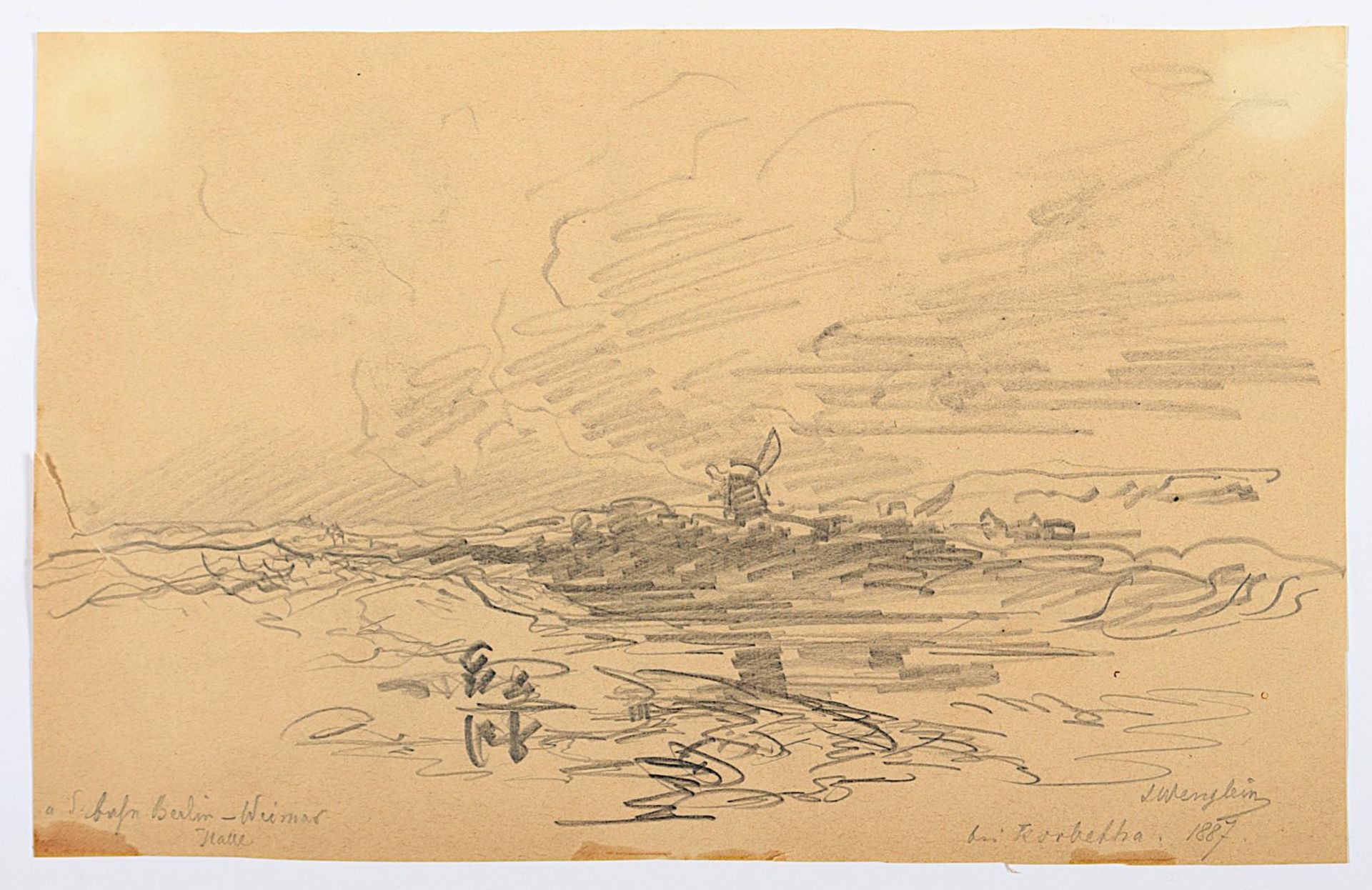Wenglein, Josef (1845-1919), "Landschaft bei Korbetha", ungerahmt
