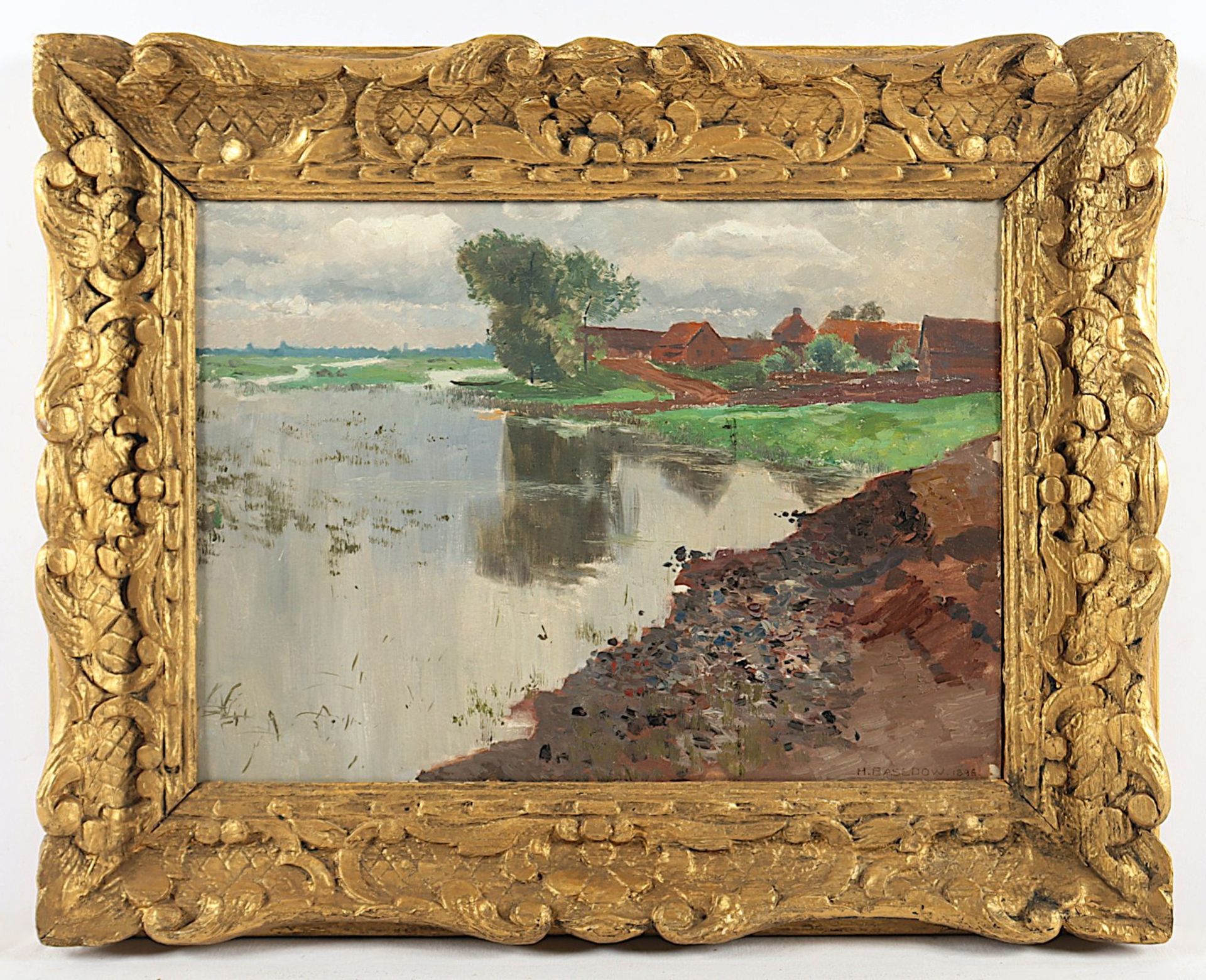 BASEDOW, Heinrich (1865-1935), "Landschaft auf Rügen", R. - Image 2 of 3