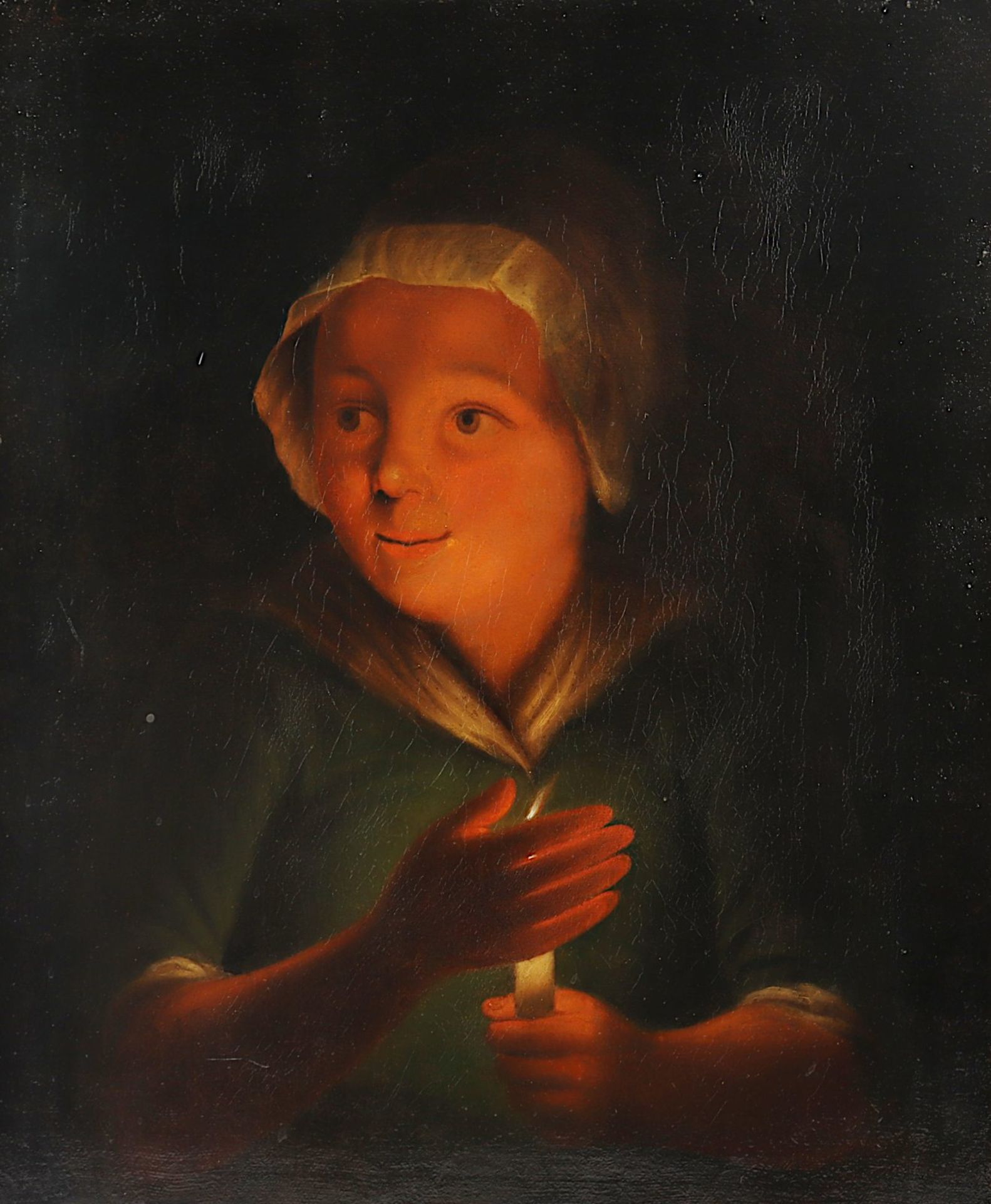 Schalken, Godfried (1643-1706), Umkreis/Schule, "Junge Frau mit Kerze", R.