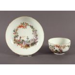 Tasse mit Untertasse, Flusslandschaft, Meissen, um 1740