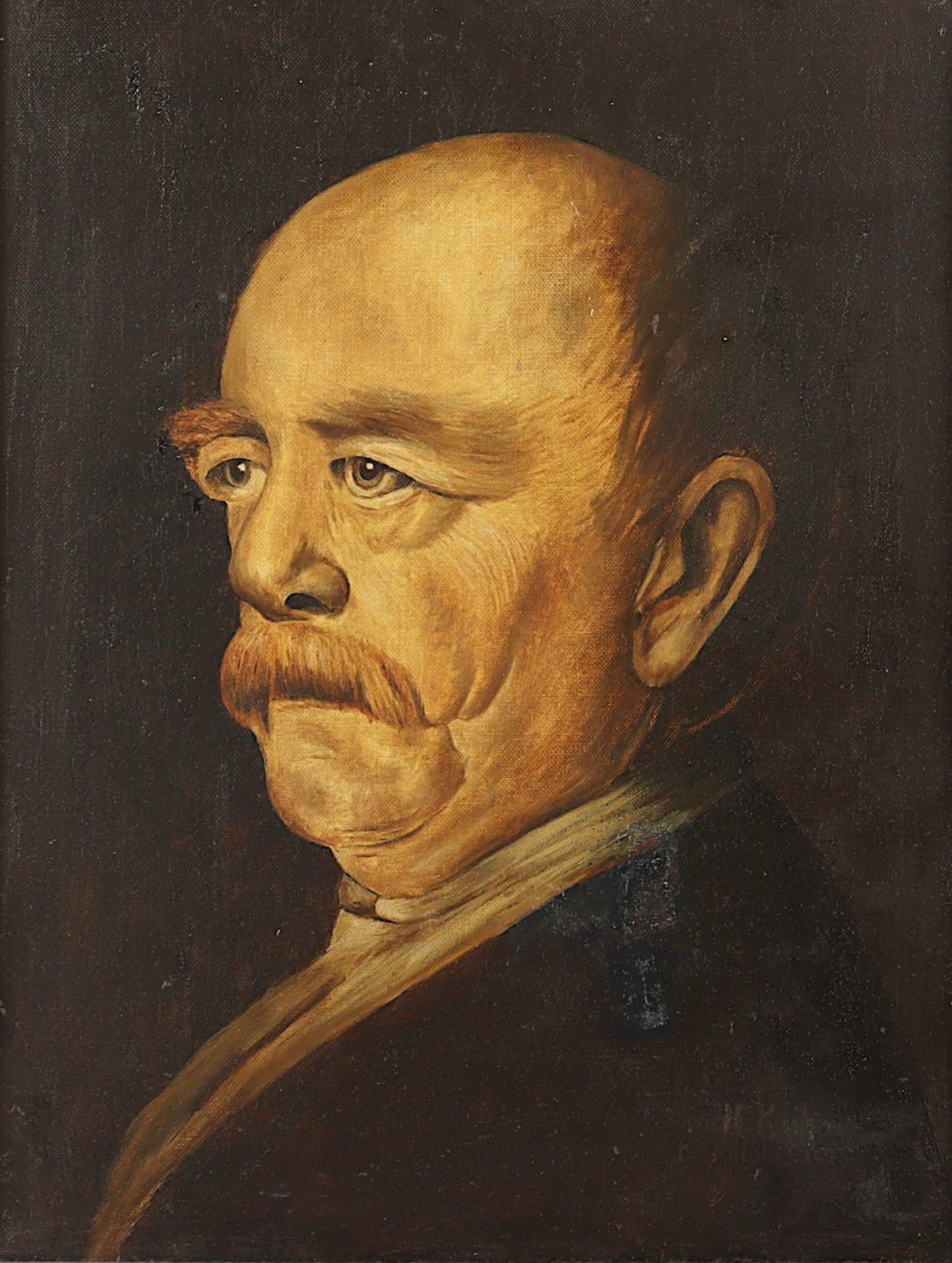 KUHNE, H. (Düsseldorfer Maler A.20.Jh.), "Otto von Bismarck", R. - Image 2 of 4