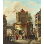 de Cauwer, Emile (1828-1873), "Festzug in Köln", R.