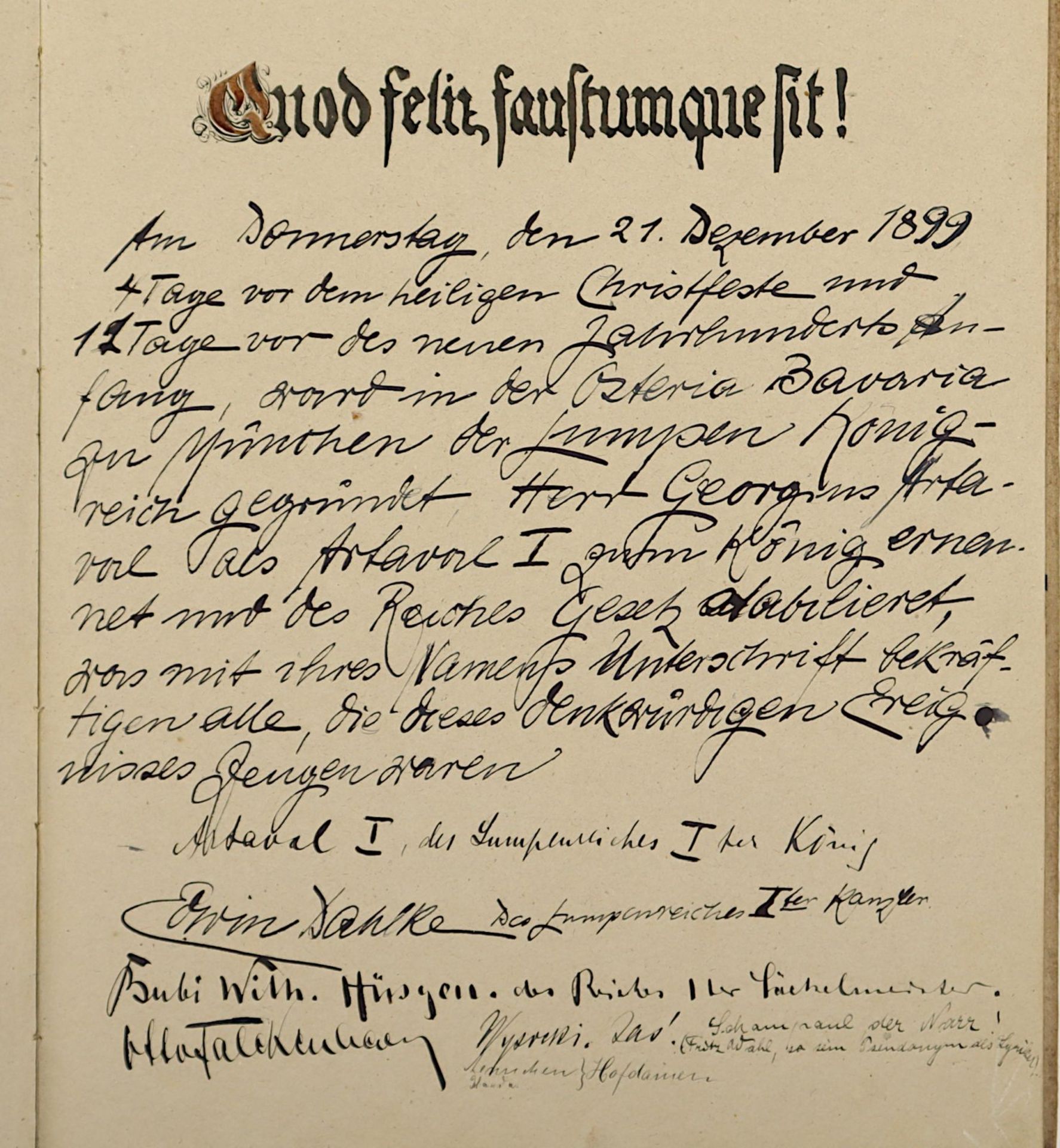 "CHRONICA LUMPAZ" UND ALBUM MIT HUMORISTISCHEN ZEICHNUNGEN, Nachlass Otto Falckenberg - Image 3 of 19