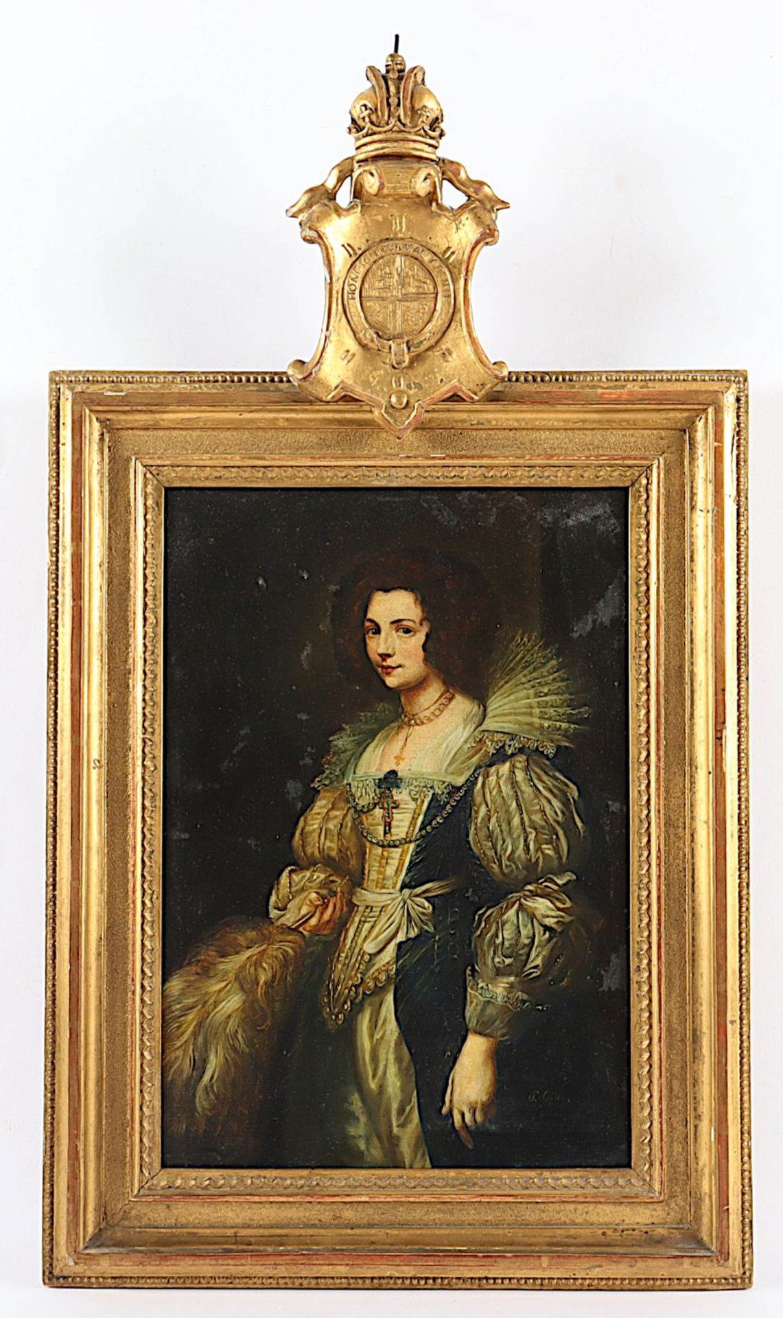 VAN DYCK, Anton (1599-1641), Kopie E.19.Jh. nach, "Bildnis der Marie Louisa de Tassis", R.