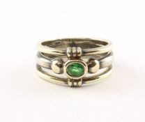 Ring, 585/ooo Weißgold, Smaragd
