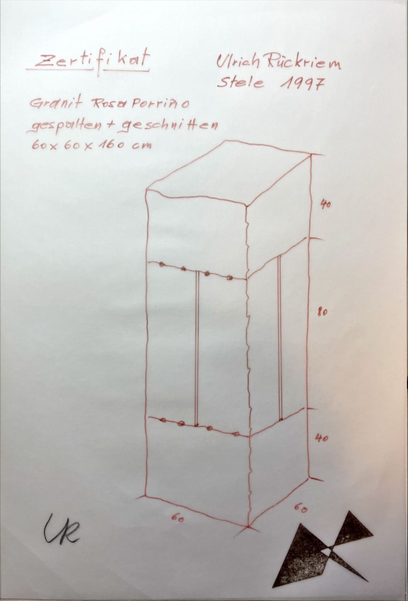 Rückriem, Ulrich, "ohne Titel", Granitskulptur - Bild 8 aus 8