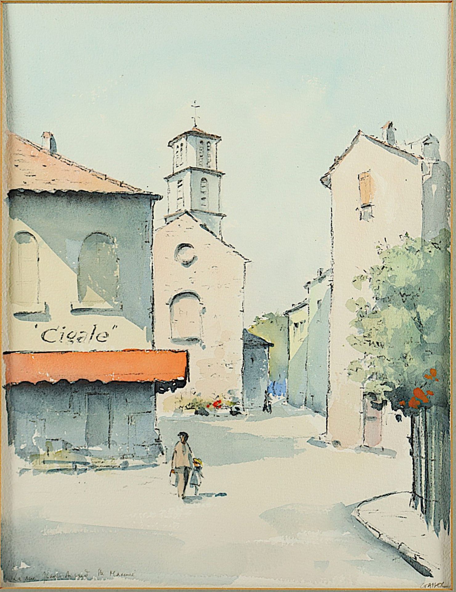 Gasser, Henry Martin (1909-1981), "Ansicht aus Sainte-Maxime", R.