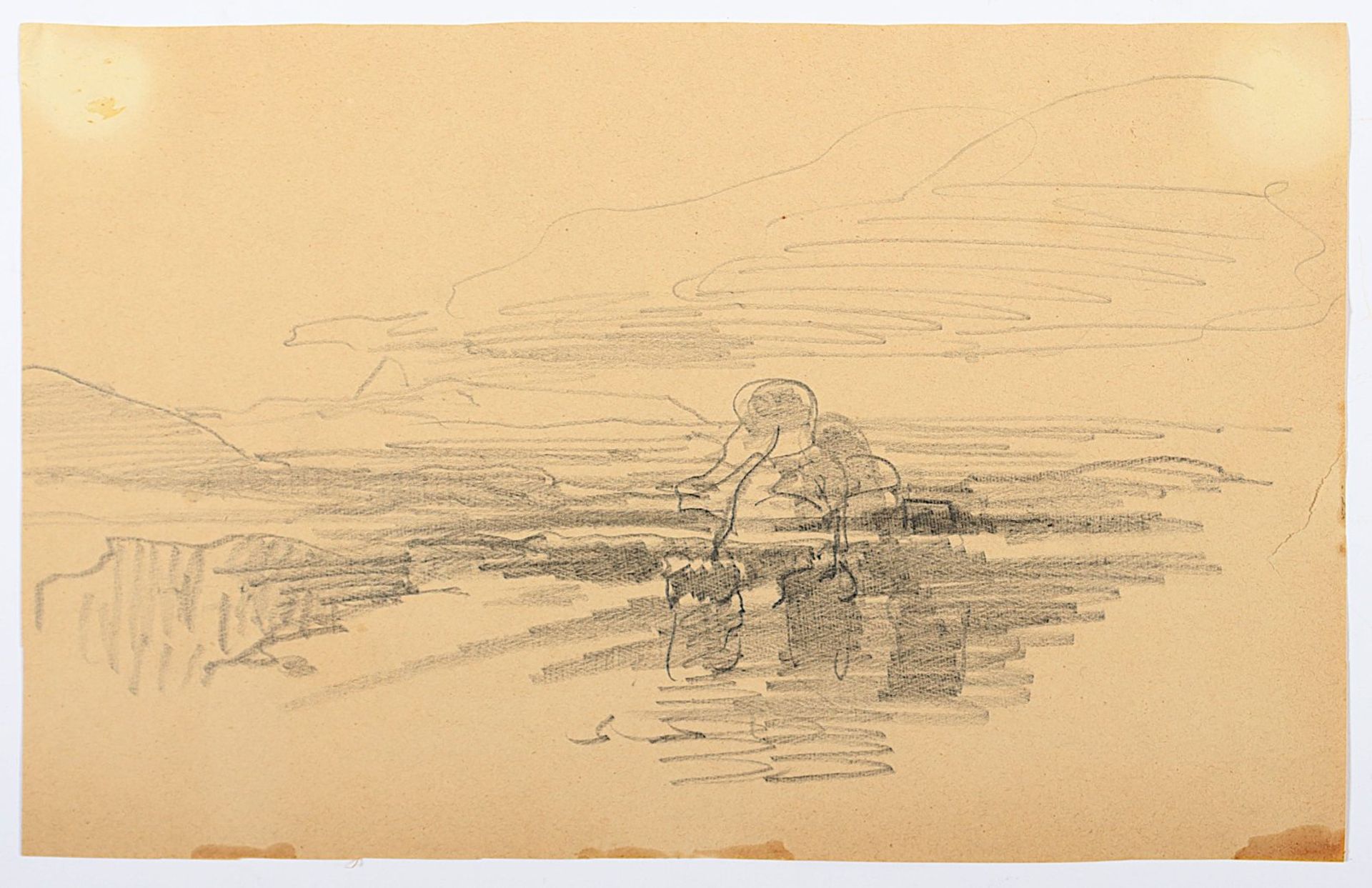 Wenglein, Josef (1845-1919), "Landschaft bei Korbetha", ungerahmt - Image 2 of 2