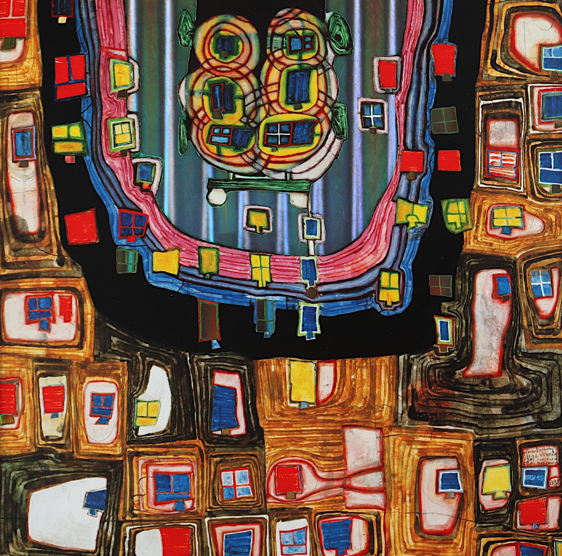 Hundertwasser, Friedensreich, "Geburt des Automobils", R. - Image 2 of 2